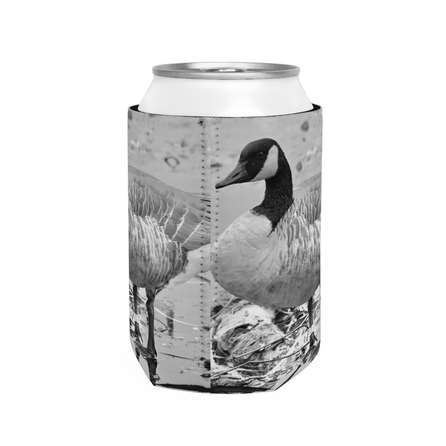 Banded Canadian Goose Can Cooler Sleeve