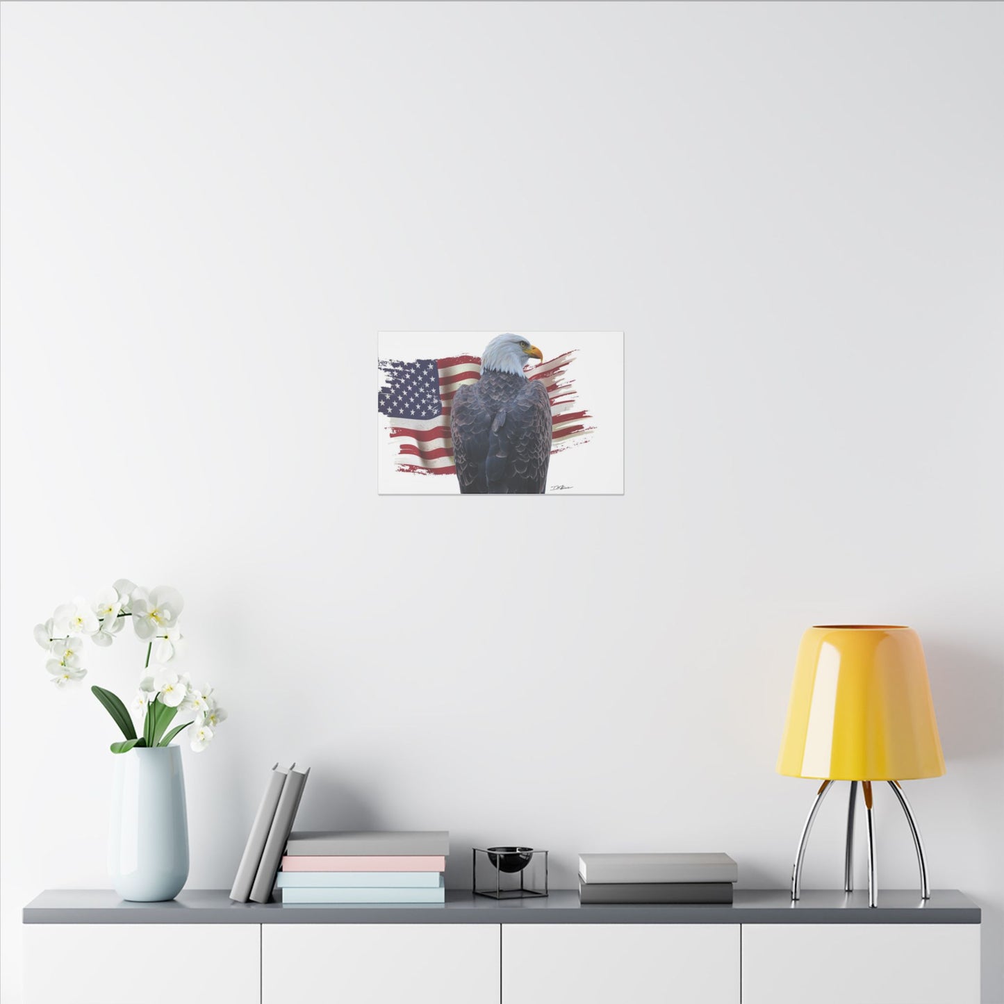 All American Artwork - Bald Eagle and American Flag
