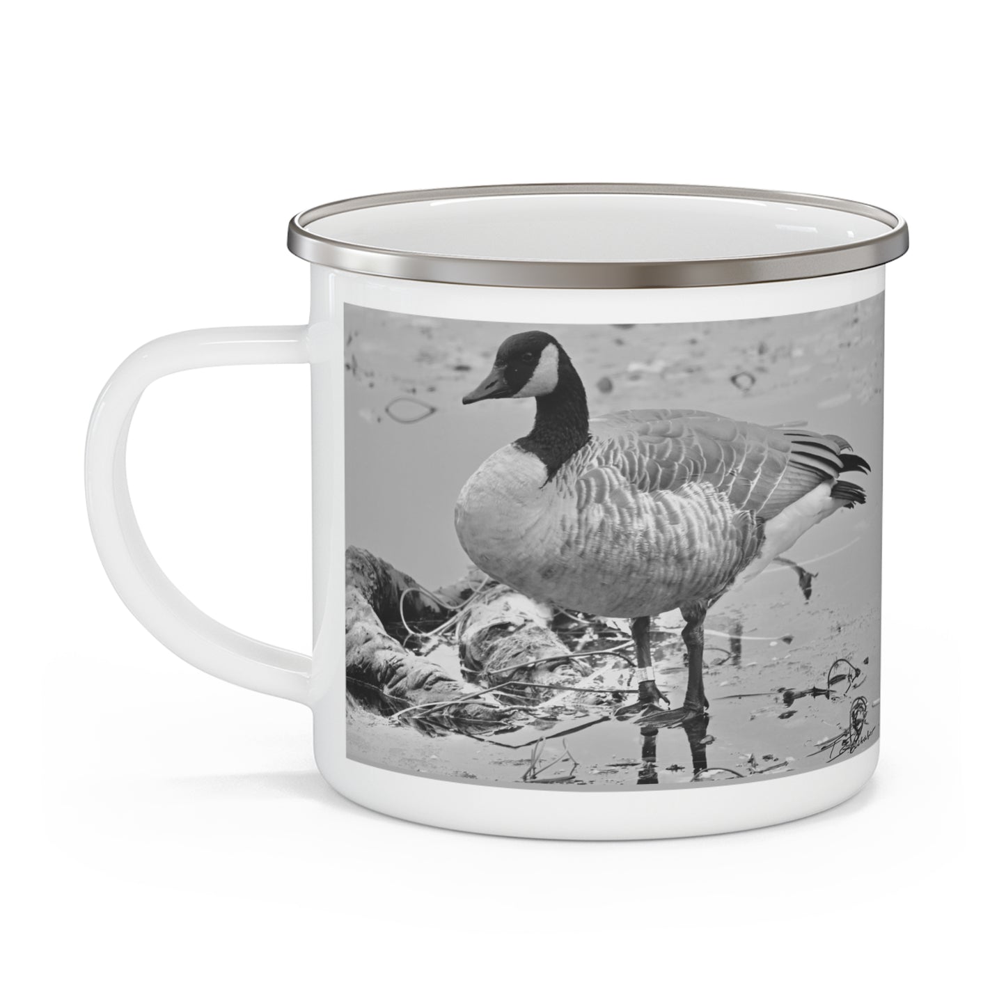 Banded Canadian Goose Enamel Camping Mug