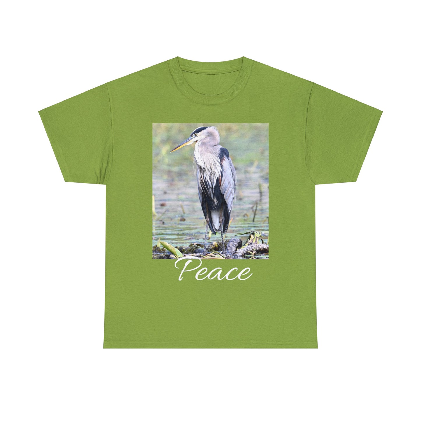Blue Heron the Symbol of Peace T-shirt - Perfect Gift for Bird or Nature Lovers