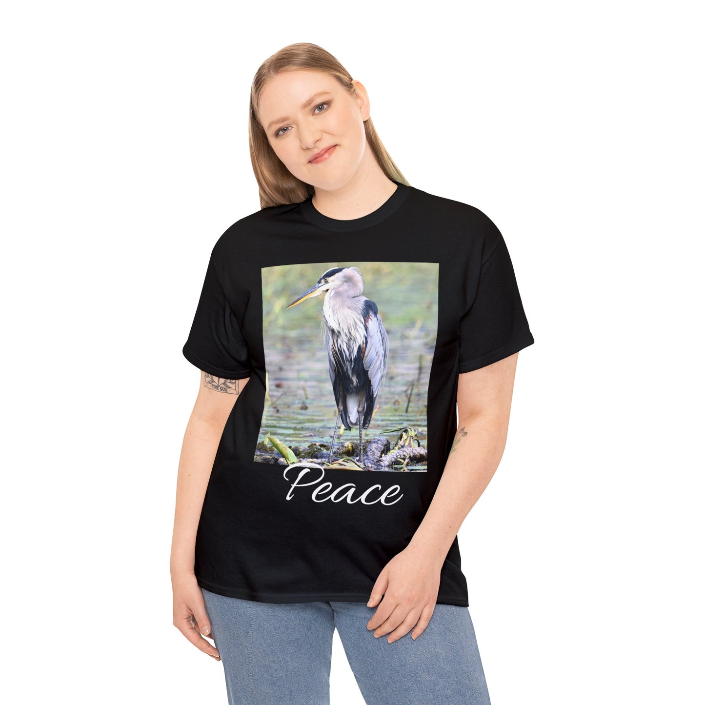 Blue Heron the Symbol of Peace T-shirt - Perfect Gift for Bird or Nature Lovers