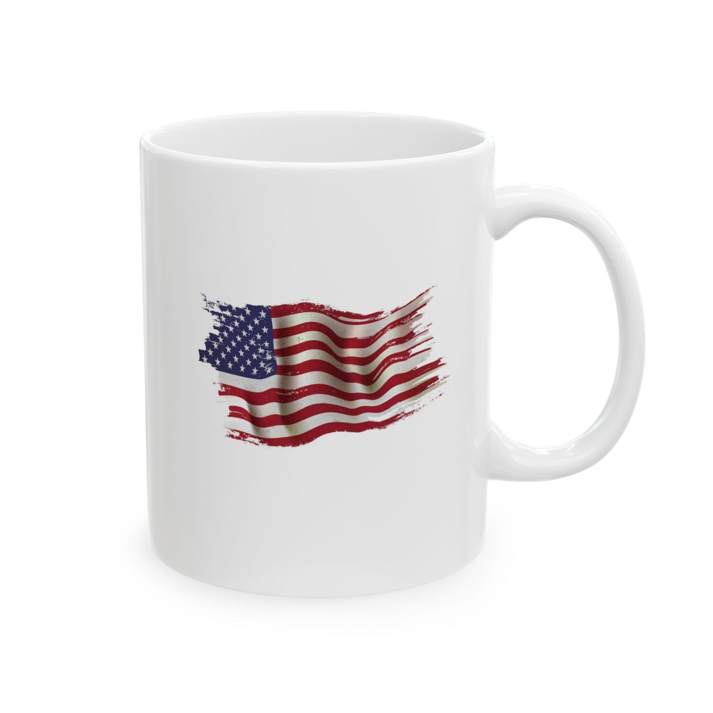 Majestic Bald Eagle and American Flag Mug