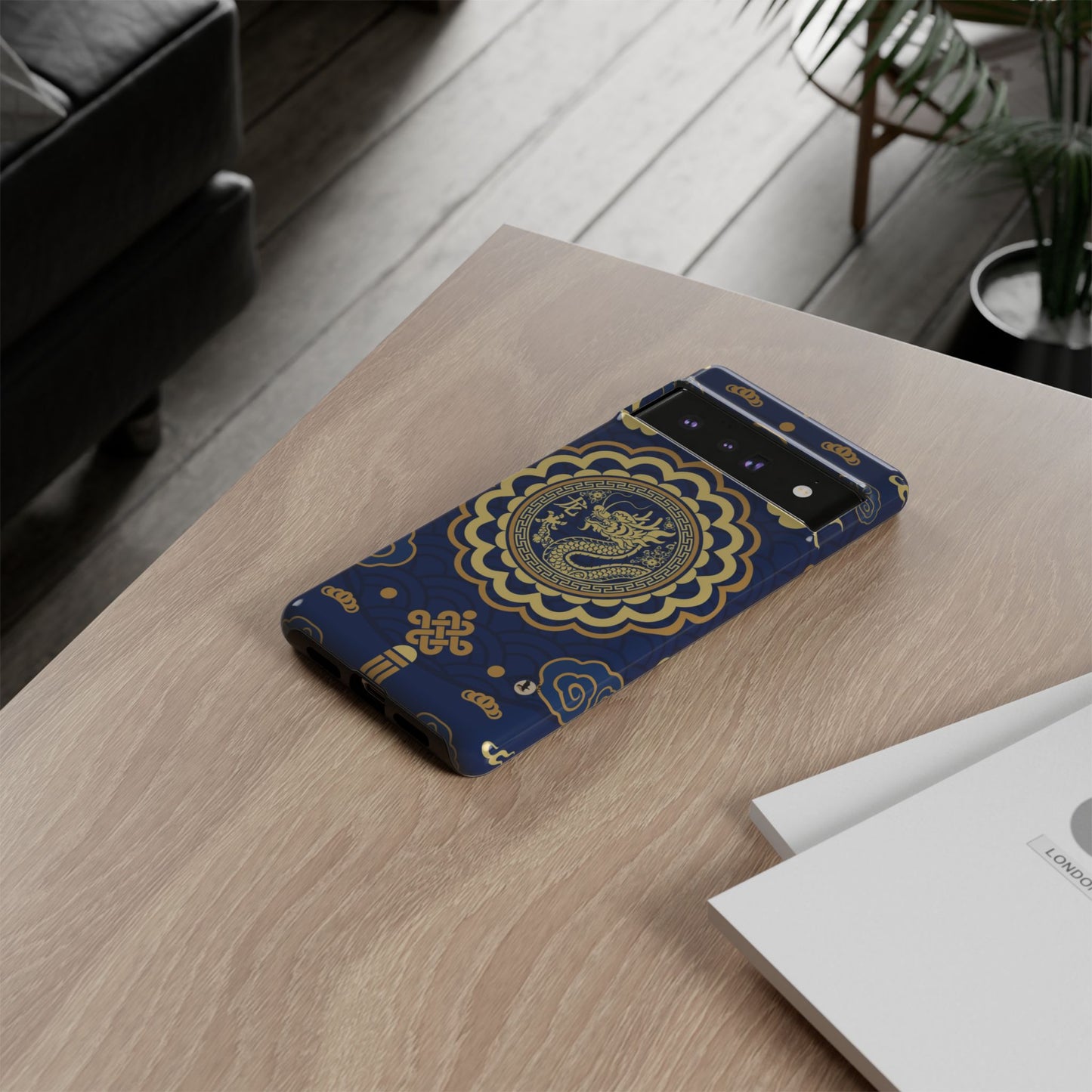 Year of the Dragon - Blue and Gold Dragon Phone Case