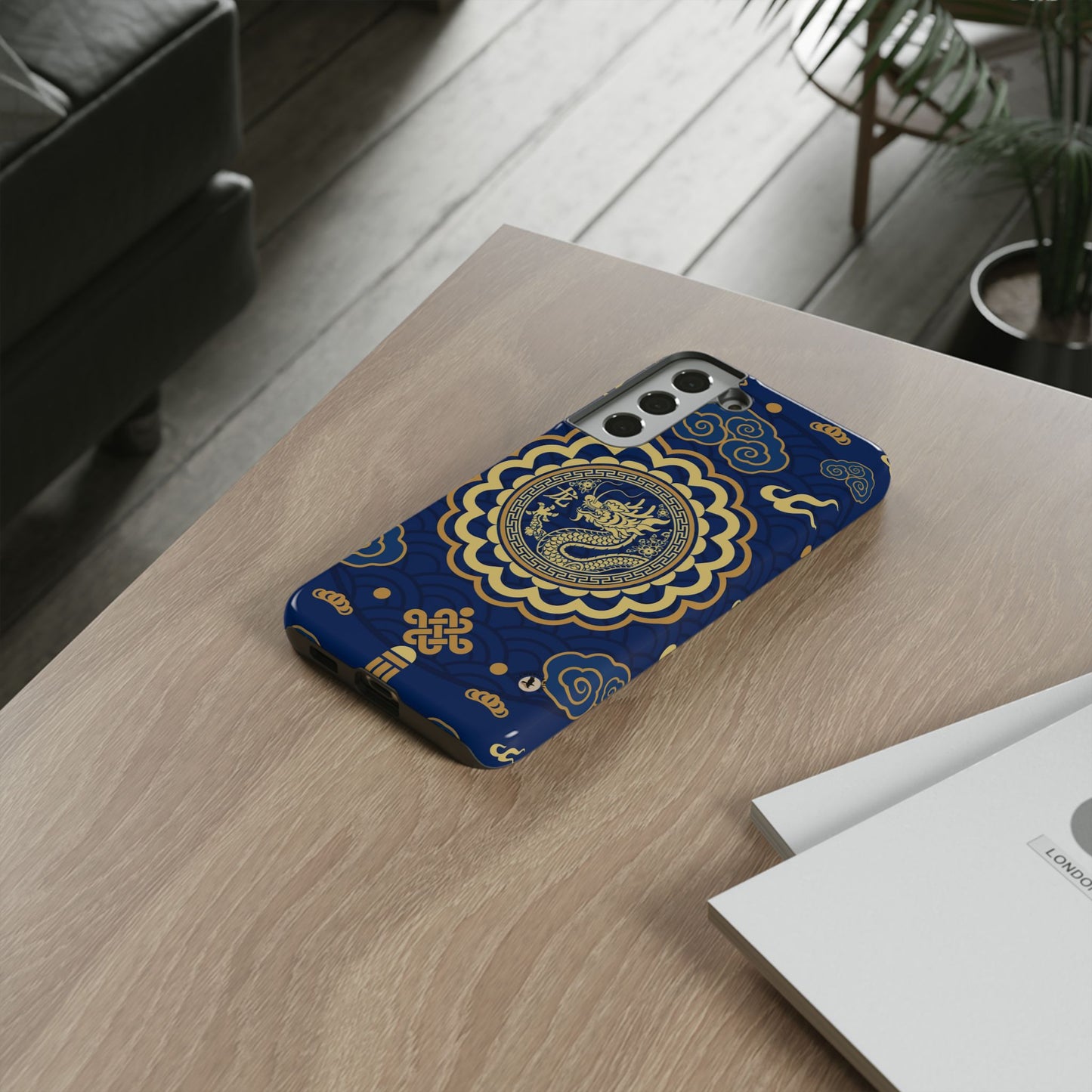 Year of the Dragon - Blue and Gold Dragon Phone Case