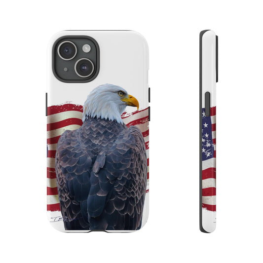 Bald Eagle with American Flag Phone Case