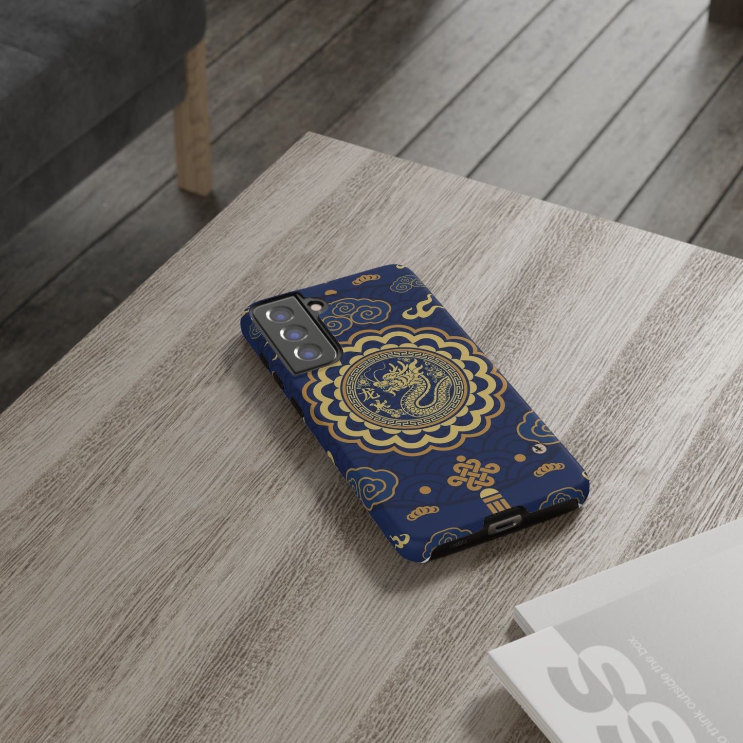 Year of the Dragon - Blue and Gold Dragon Phone Case