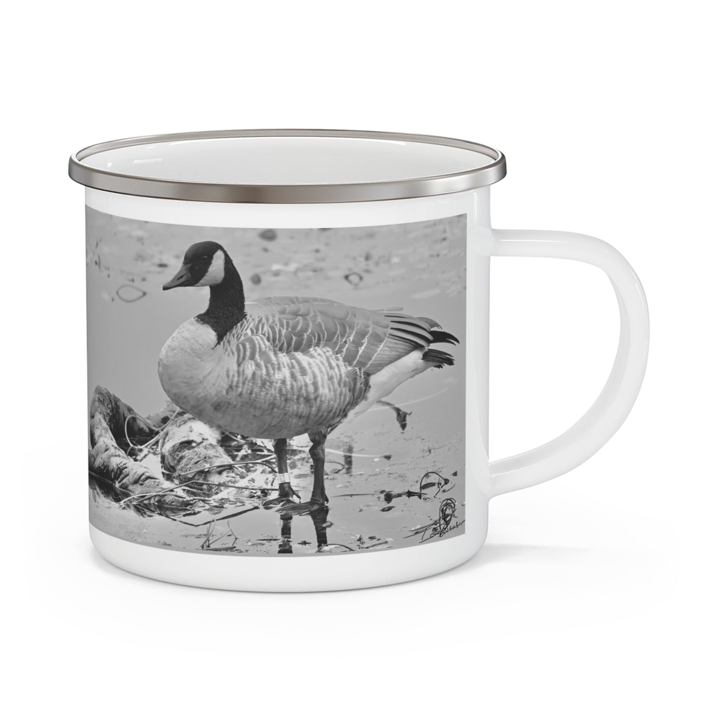 Banded Canadian Goose Enamel Camping Mug