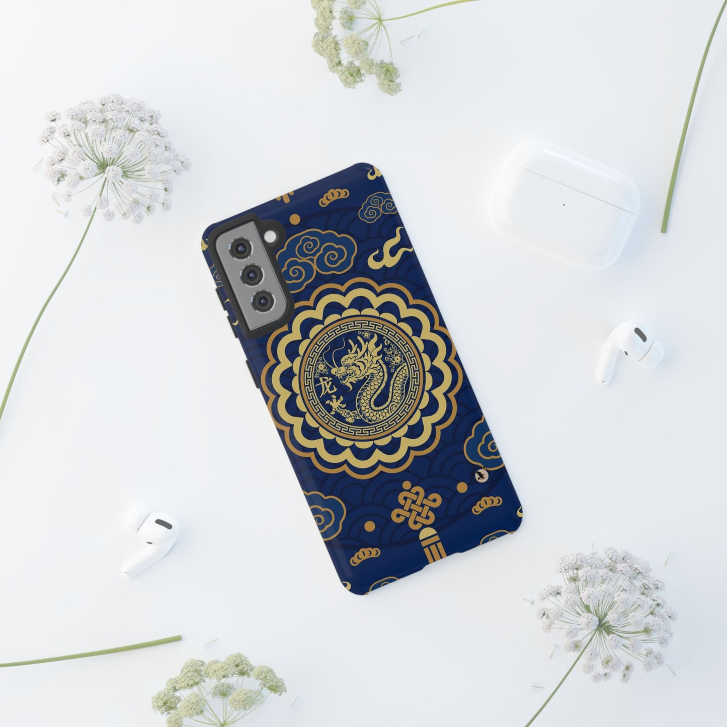 Year of the Dragon - Blue and Gold Dragon Phone Case