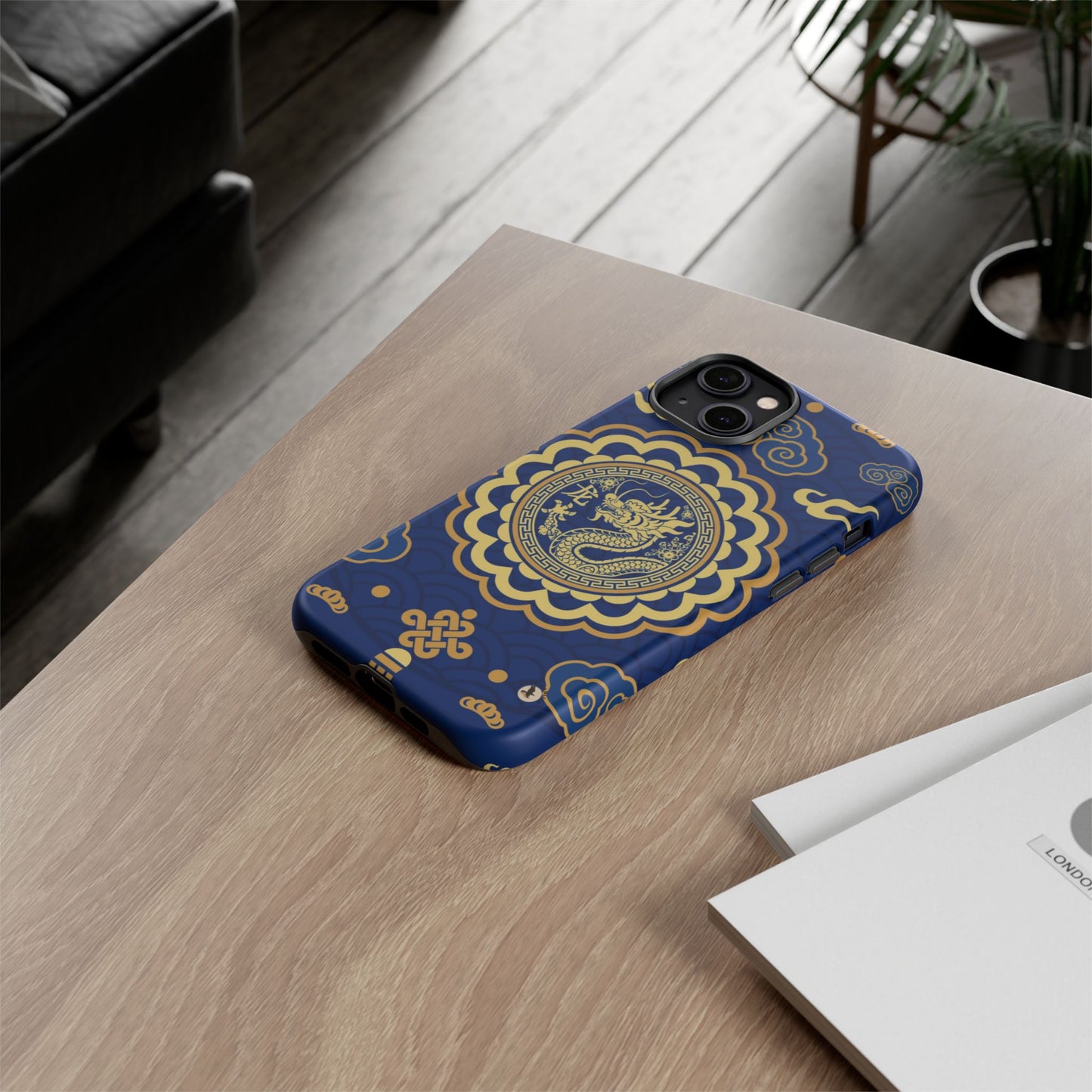 Year of the Dragon - Blue and Gold Dragon Phone Case