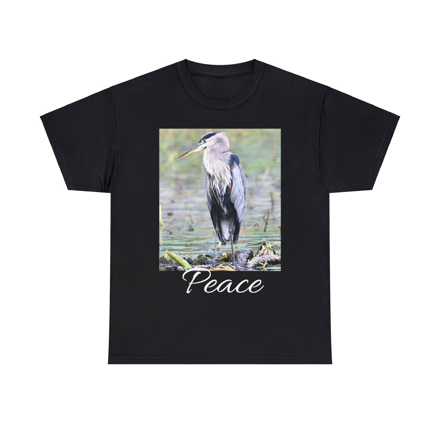 Blue Heron the Symbol of Peace T-shirt - Perfect Gift for Bird or Nature Lovers