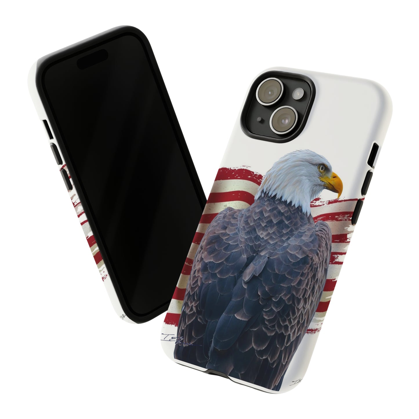 Bald Eagle with American Flag Phone Case