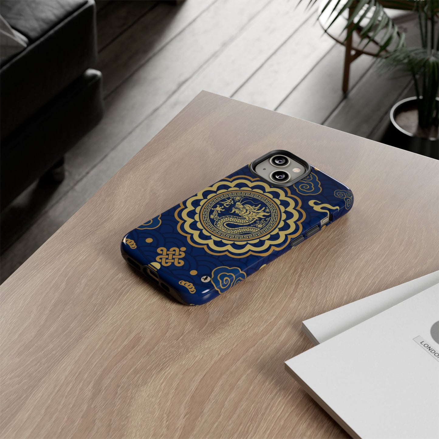 Year of the Dragon - Blue and Gold Dragon Phone Case