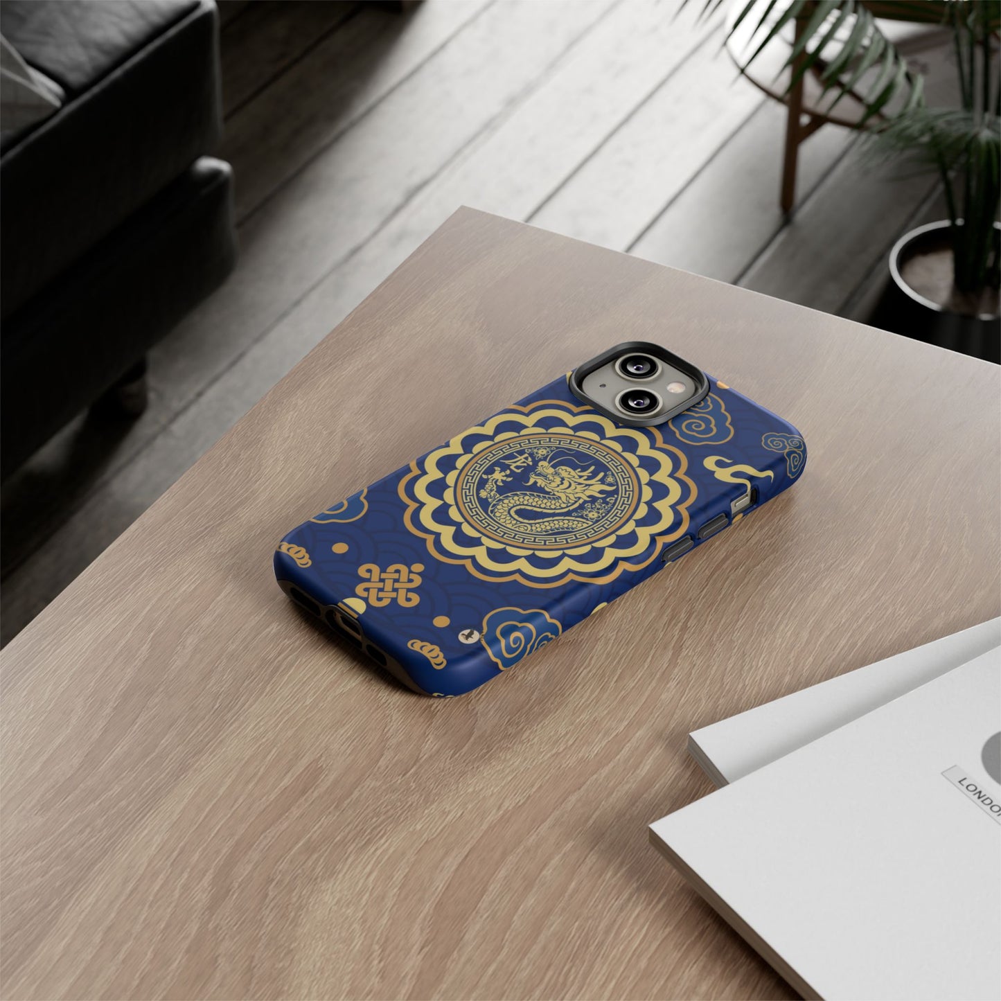 Year of the Dragon - Blue and Gold Dragon Phone Case