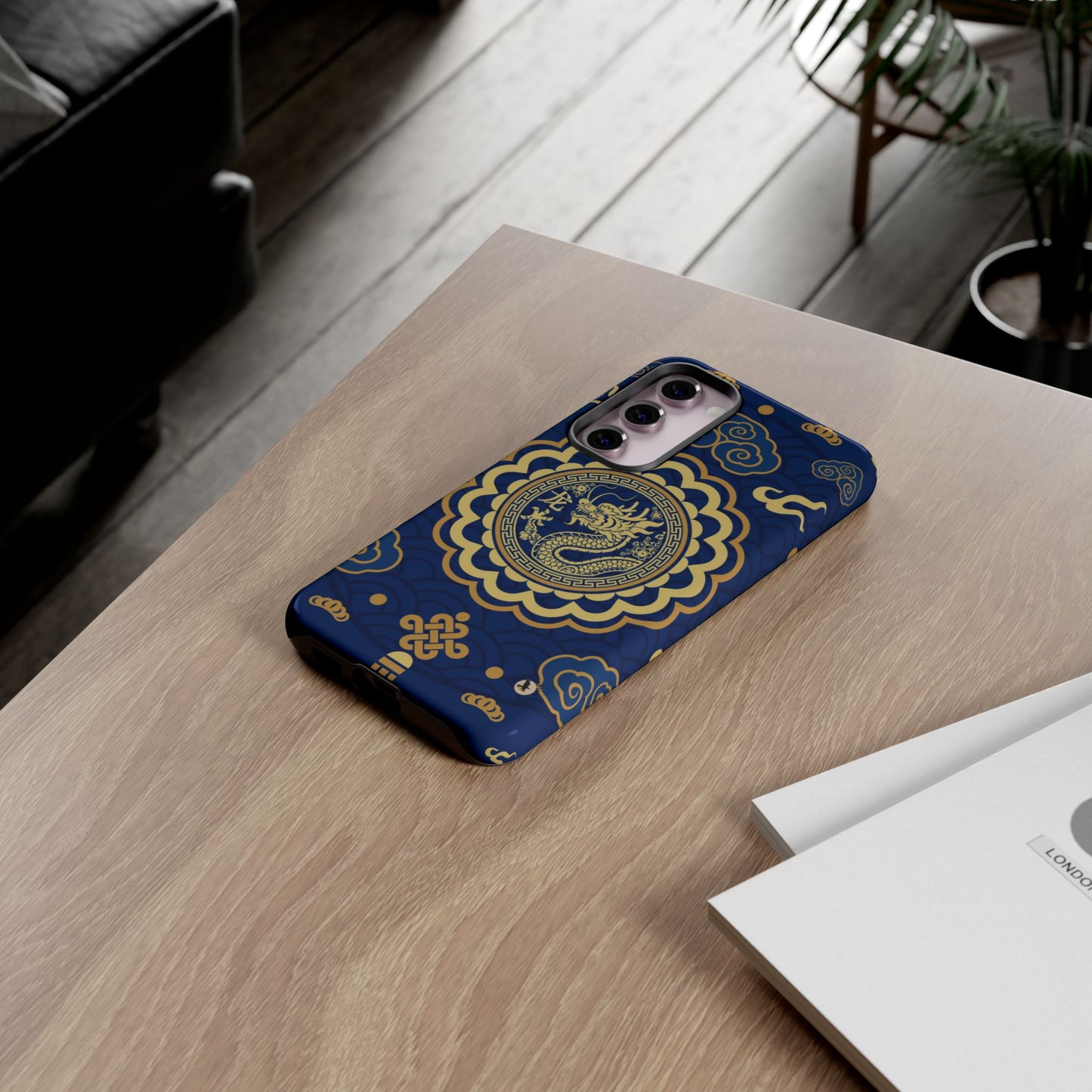 Year of the Dragon - Blue and Gold Dragon Phone Case