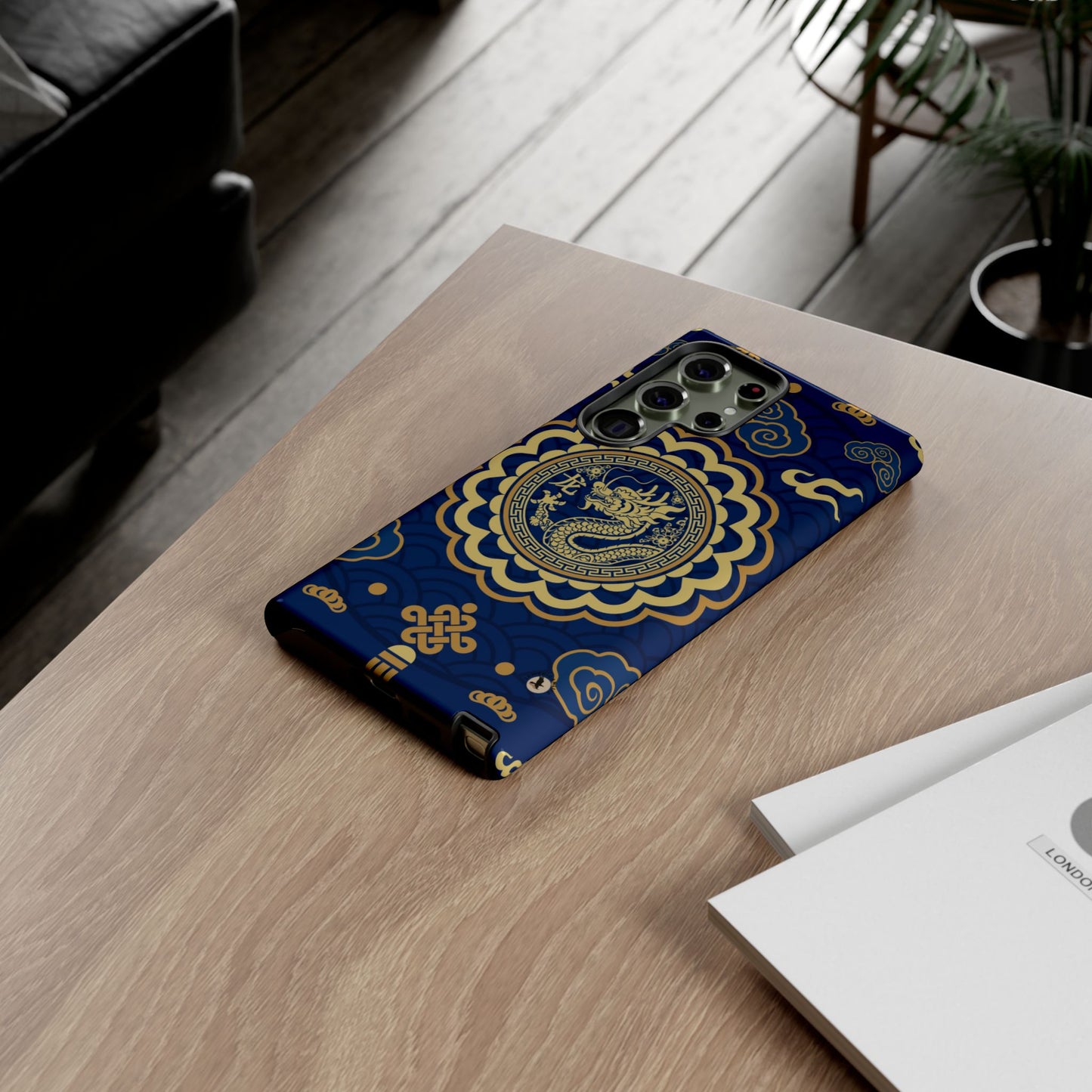 Year of the Dragon - Blue and Gold Dragon Phone Case