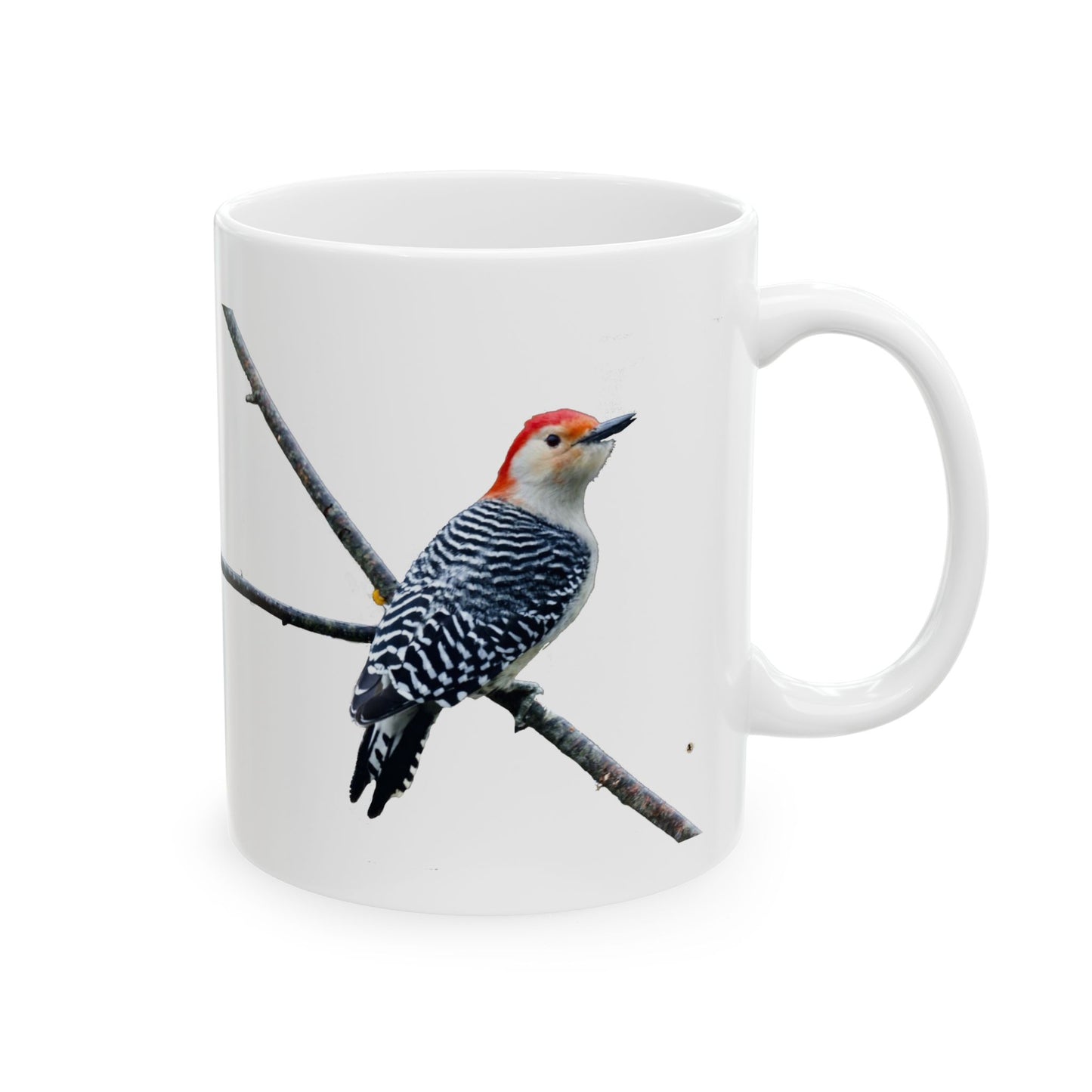 Ceramic Mug - Redheaded Woodpecker Birdwatching Gift for Bird Lovers and Birders