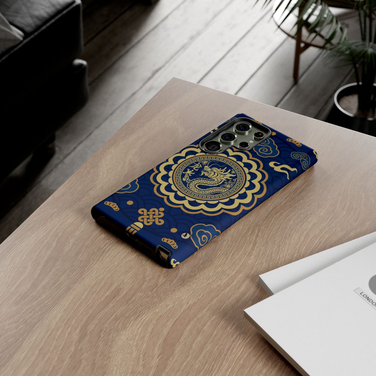 Year of the Dragon - Blue and Gold Dragon Phone Case