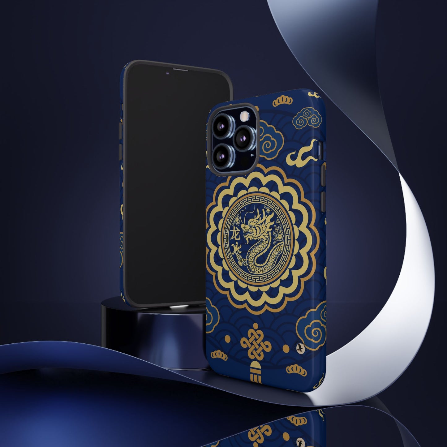 Year of the Dragon - Blue and Gold Dragon Phone Case