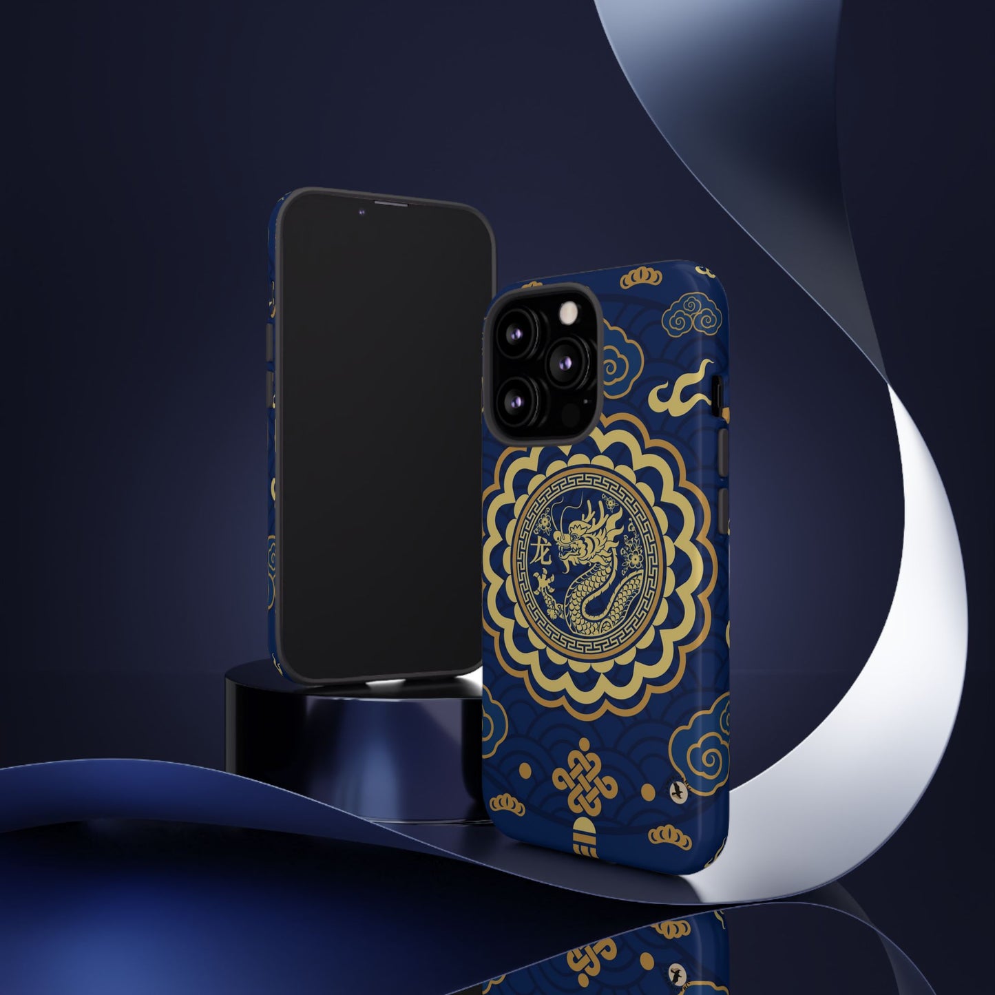 Year of the Dragon - Blue and Gold Dragon Phone Case