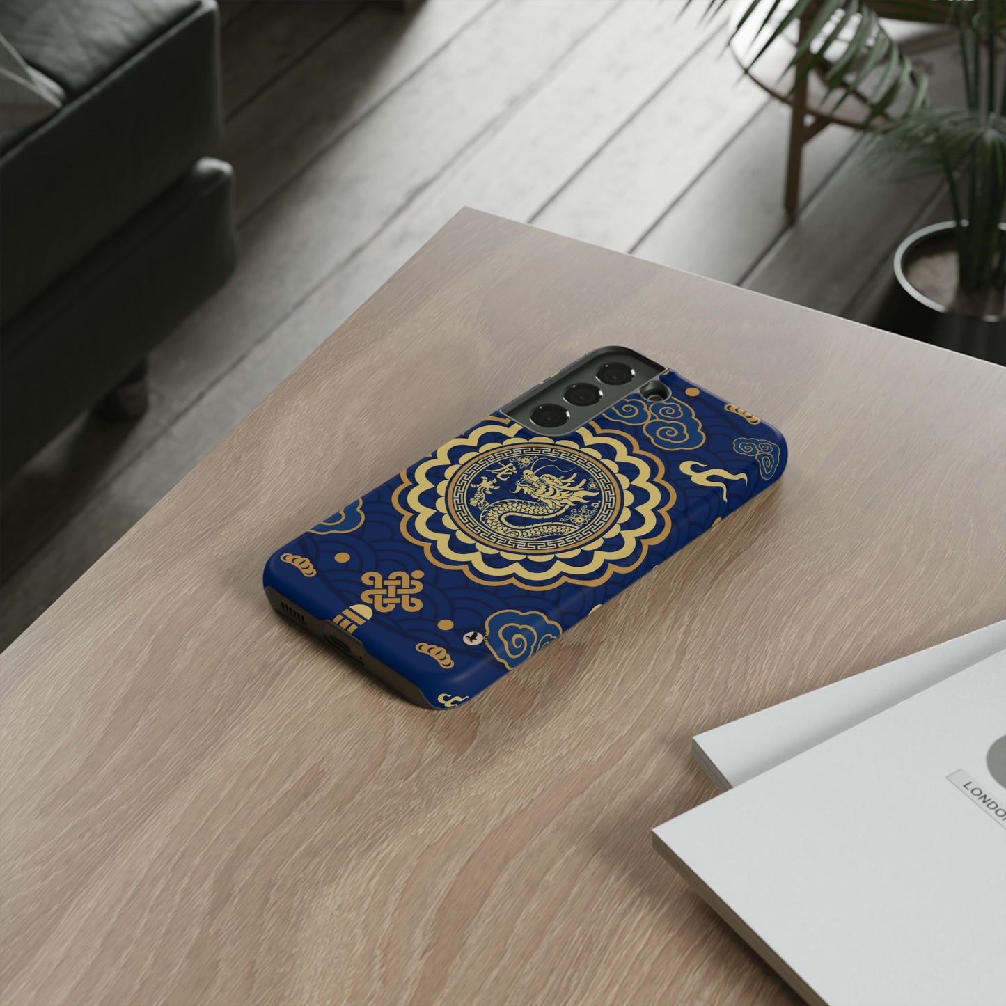 Year of the Dragon - Blue and Gold Dragon Phone Case