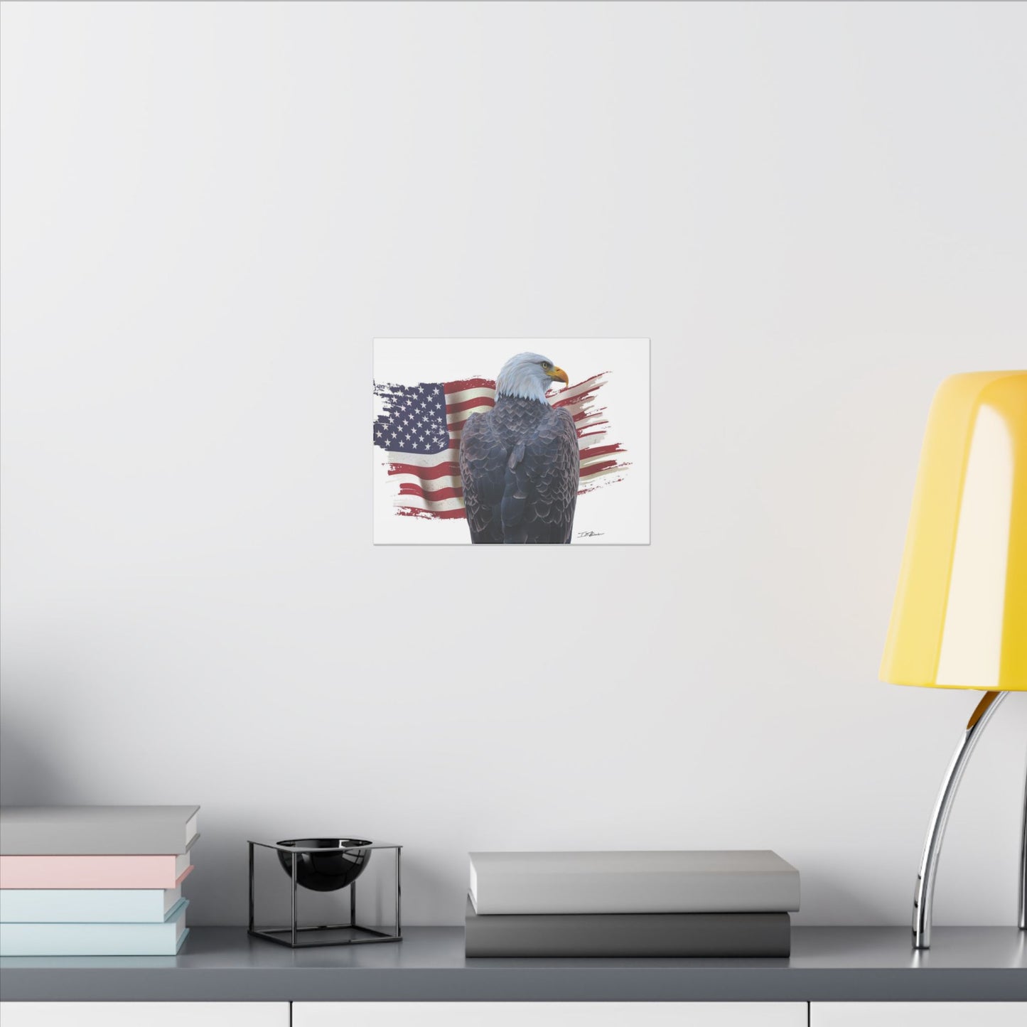 All American Artwork - Bald Eagle and American Flag
