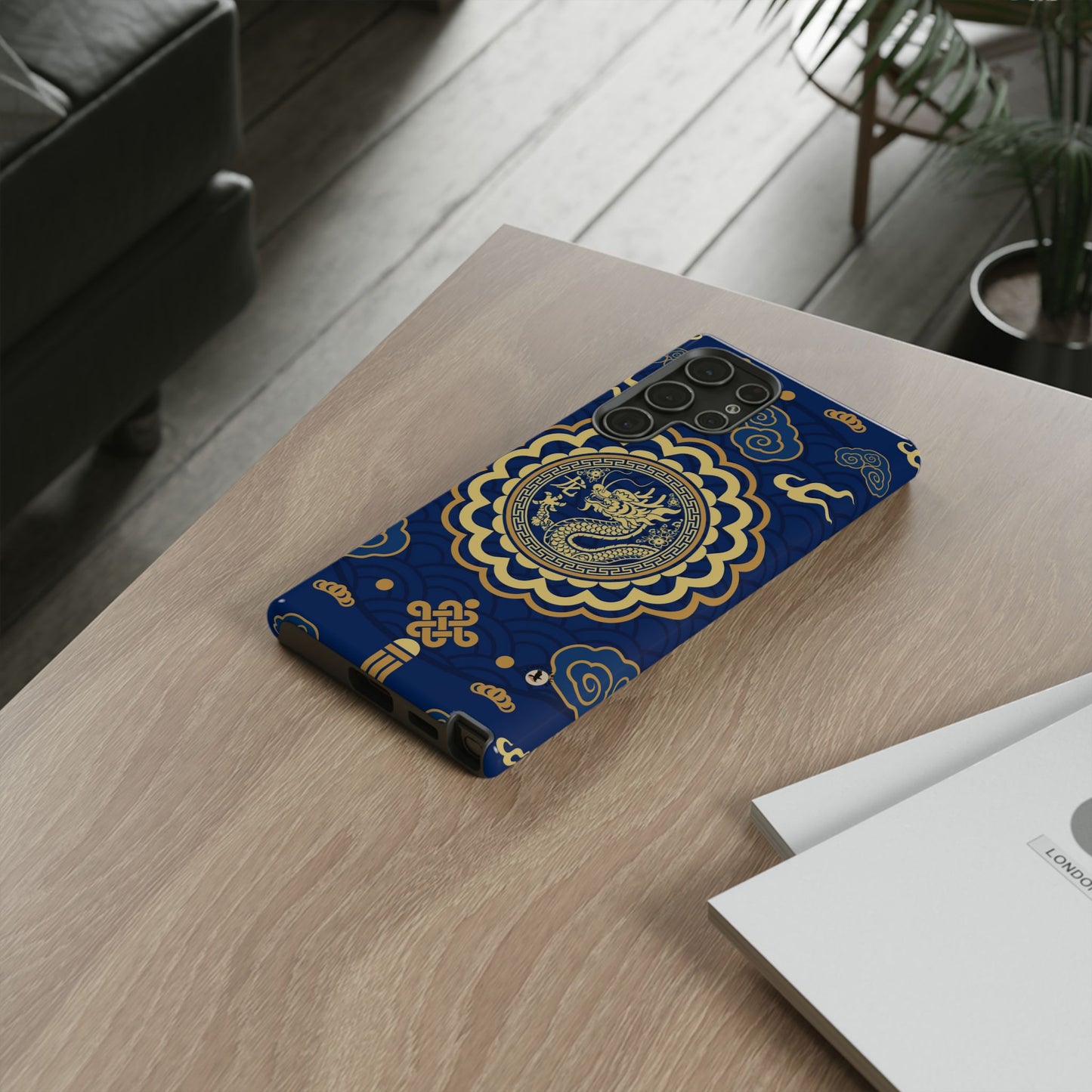 Year of the Dragon - Blue and Gold Dragon Phone Case