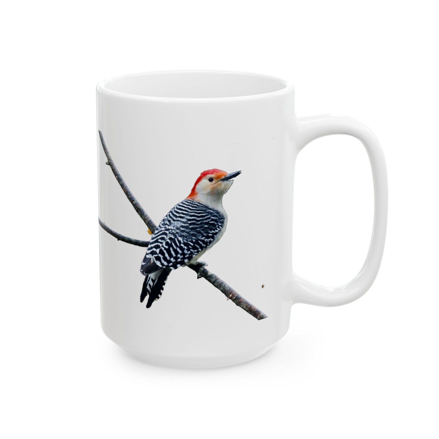 Ceramic Mug - Redheaded Woodpecker Birdwatching Gift for Bird Lovers and Birders