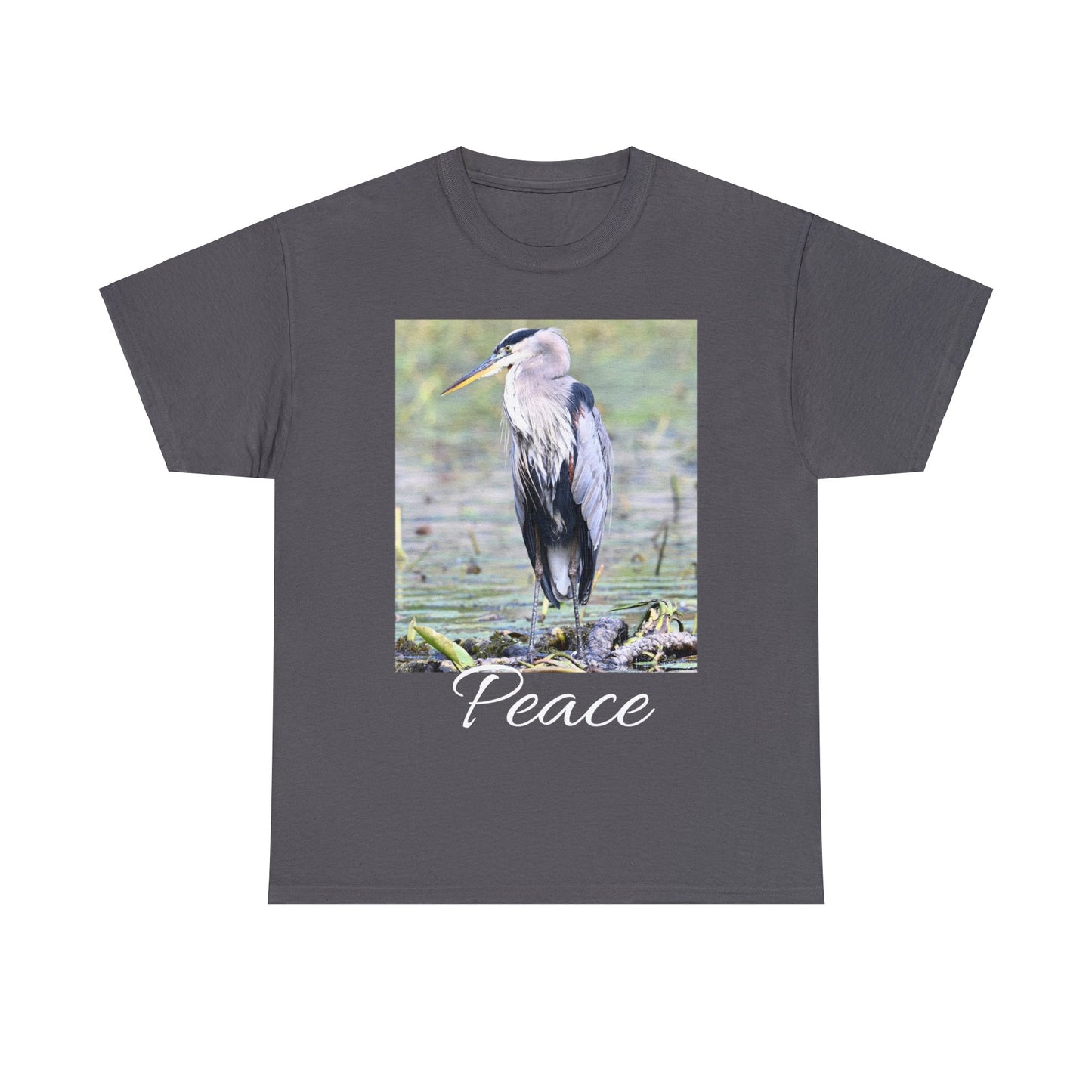 Blue Heron the Symbol of Peace T-shirt - Perfect Gift for Bird or Nature Lovers