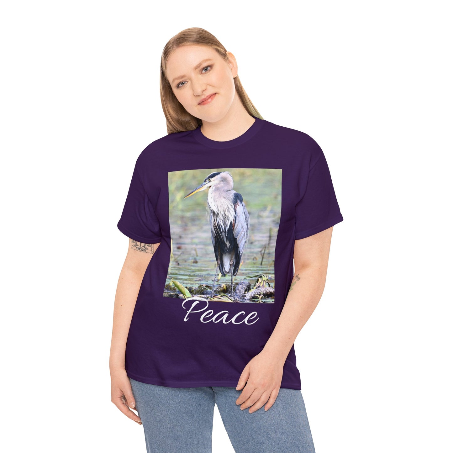 Blue Heron the Symbol of Peace T-shirt - Perfect Gift for Bird or Nature Lovers