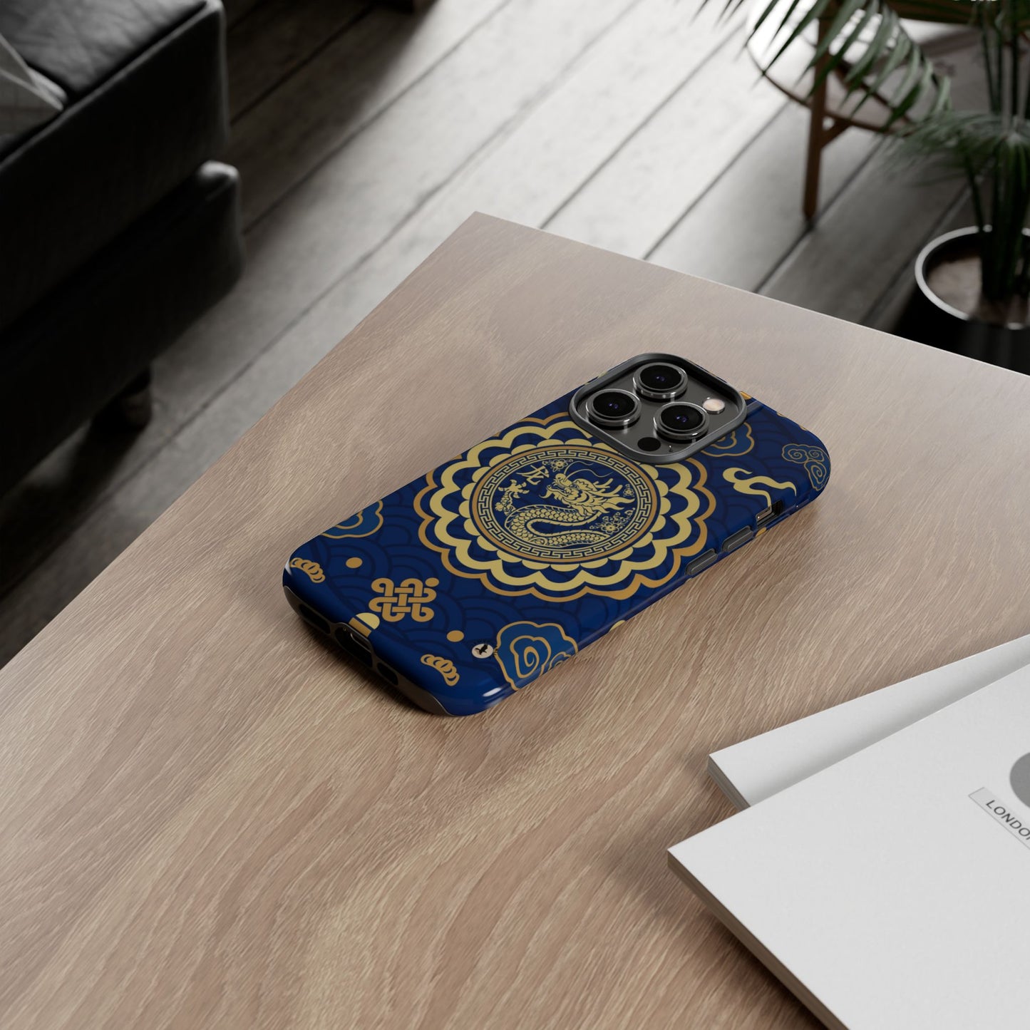 Year of the Dragon - Blue and Gold Dragon Phone Case