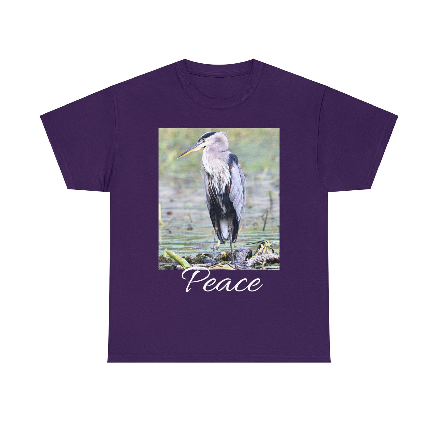 Blue Heron the Symbol of Peace T-shirt - Perfect Gift for Bird or Nature Lovers