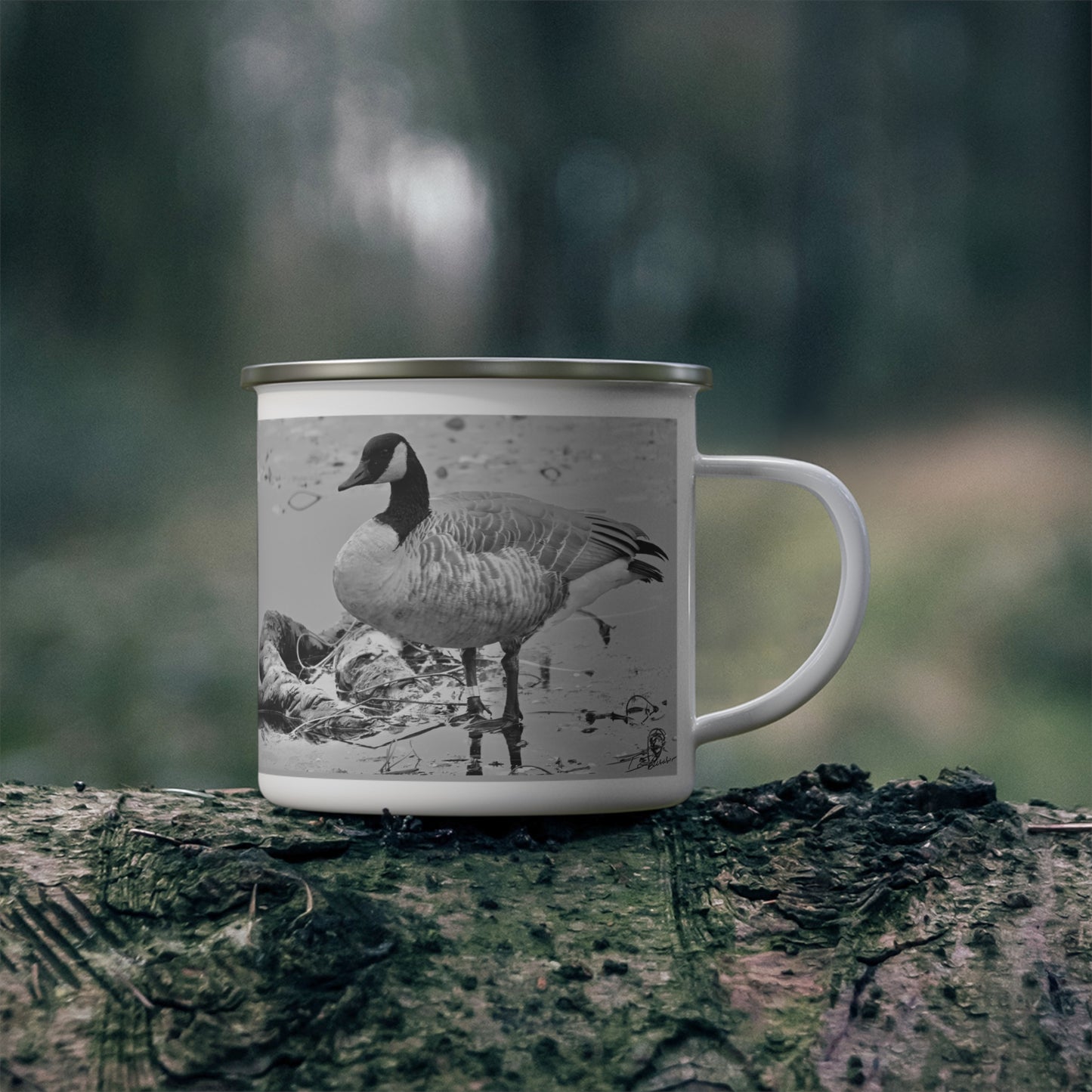 Banded Canadian Goose Enamel Camping Mug