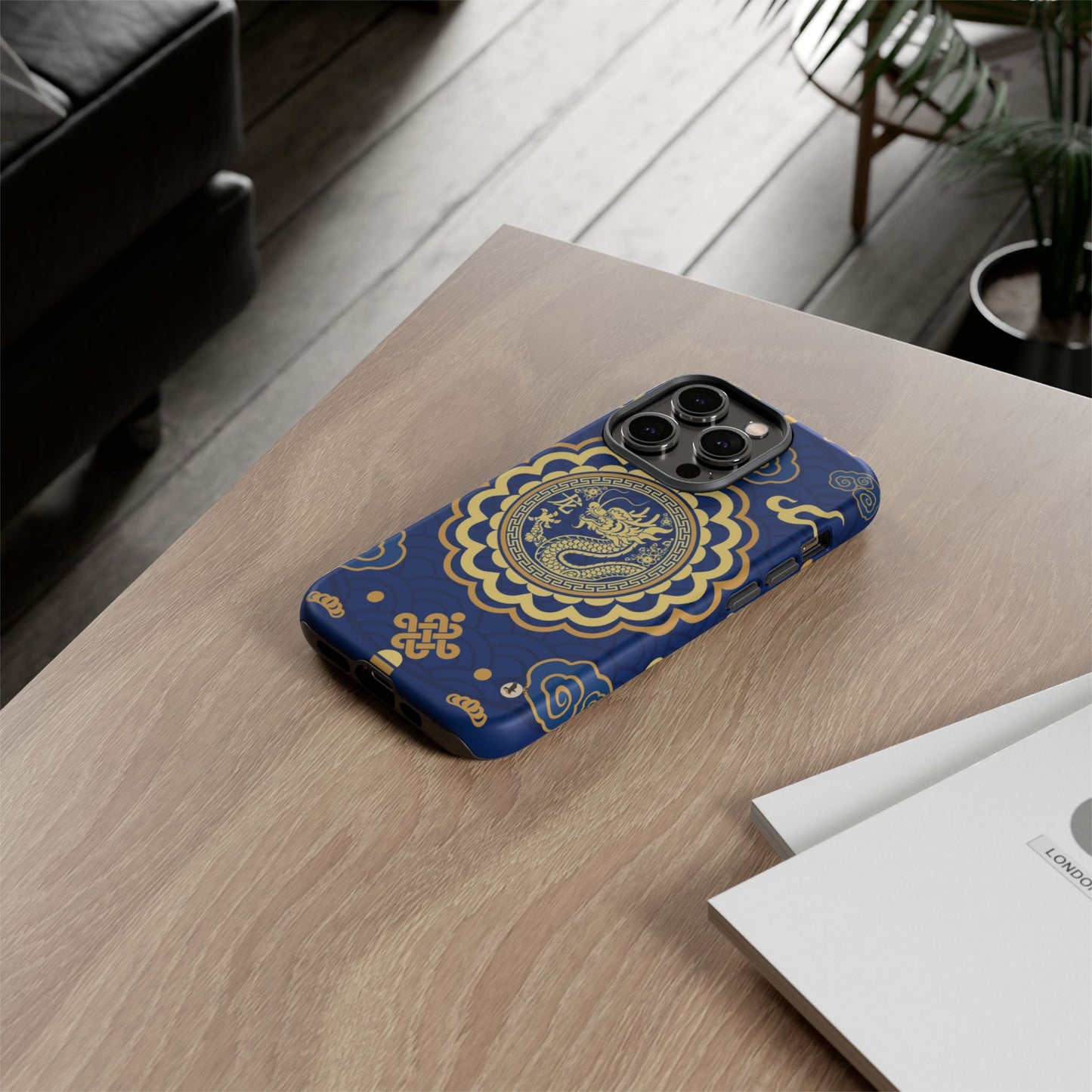 Year of the Dragon - Blue and Gold Dragon Phone Case