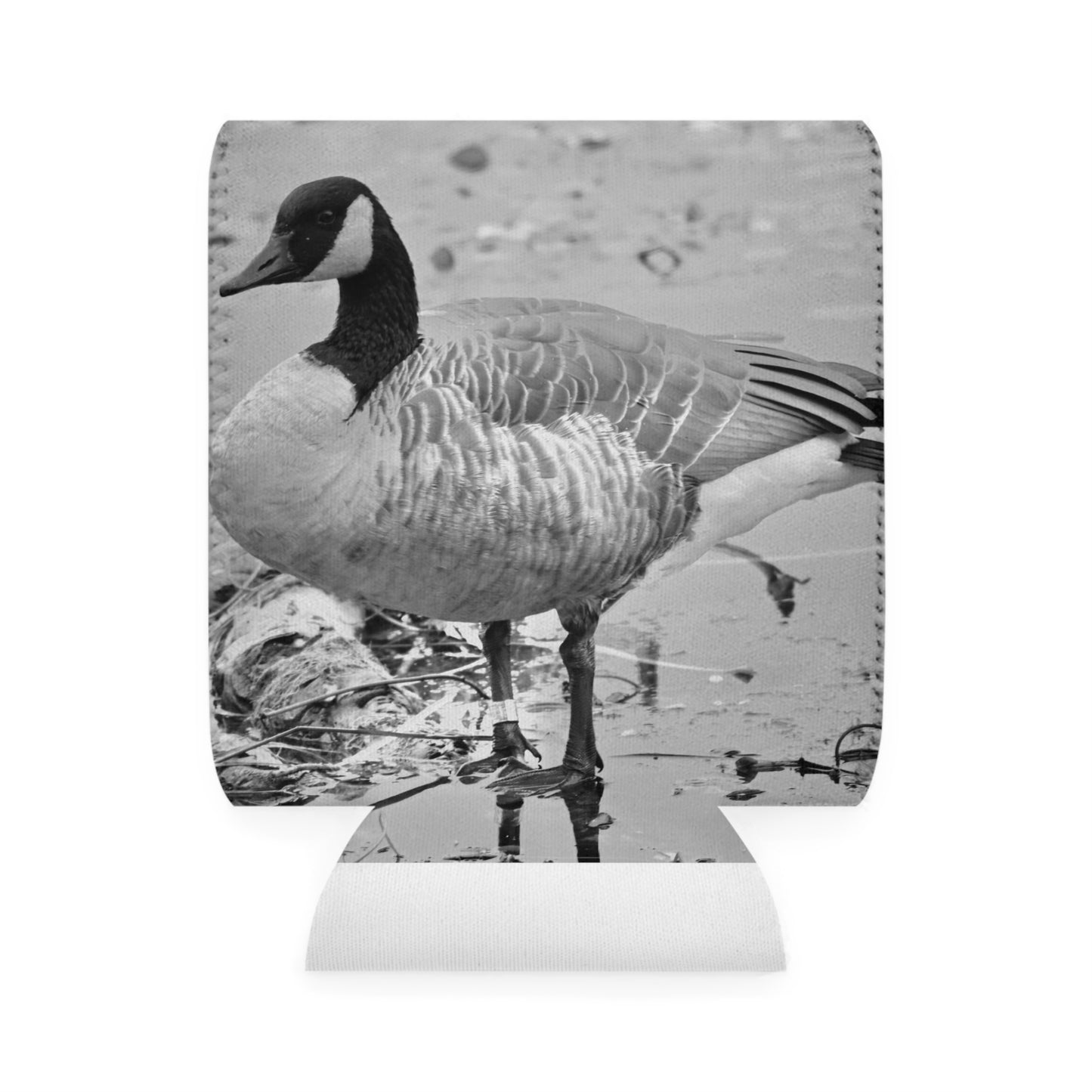 Banded Canadian Goose Can Cooler Sleeve