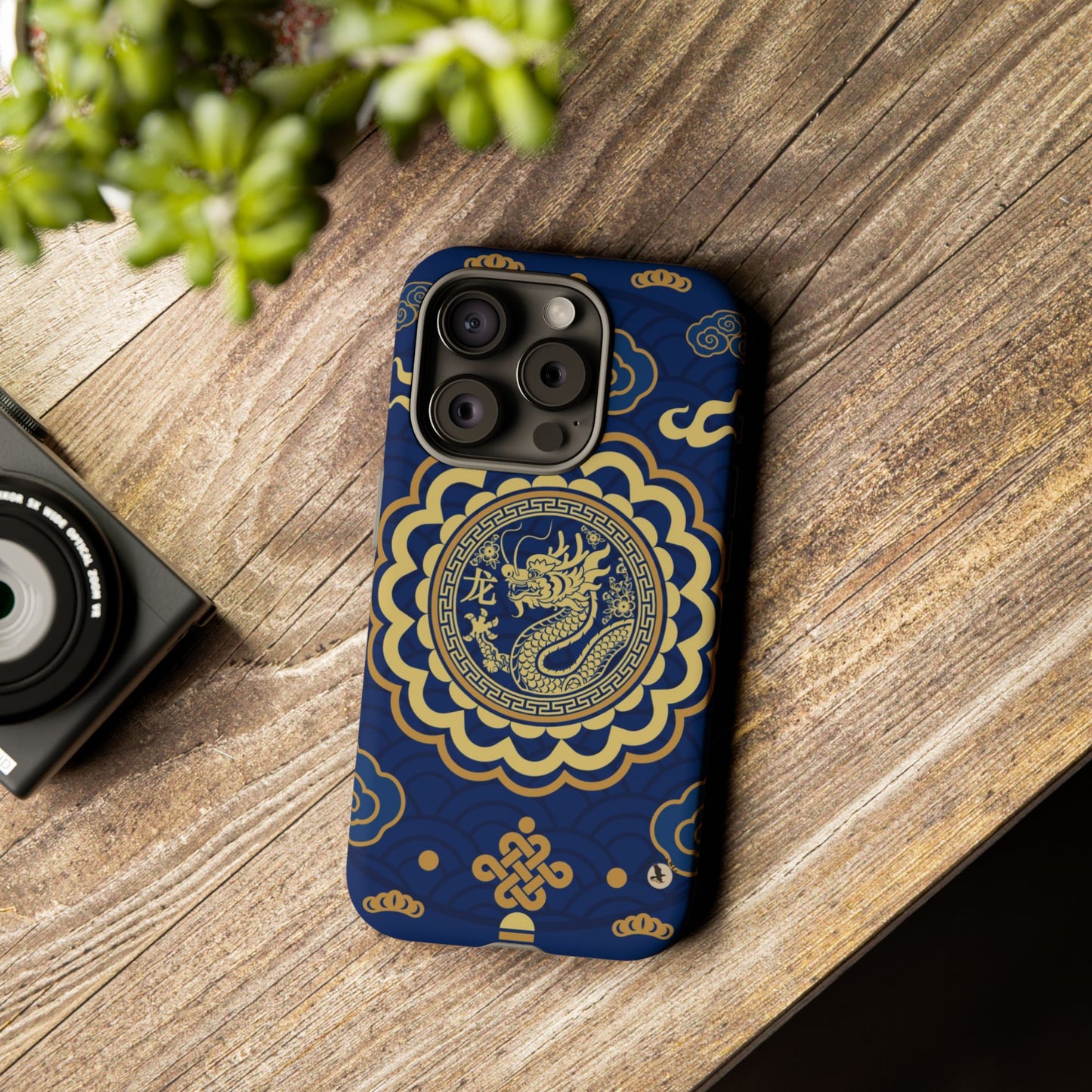 Year of the Dragon - Blue and Gold Dragon Phone Case