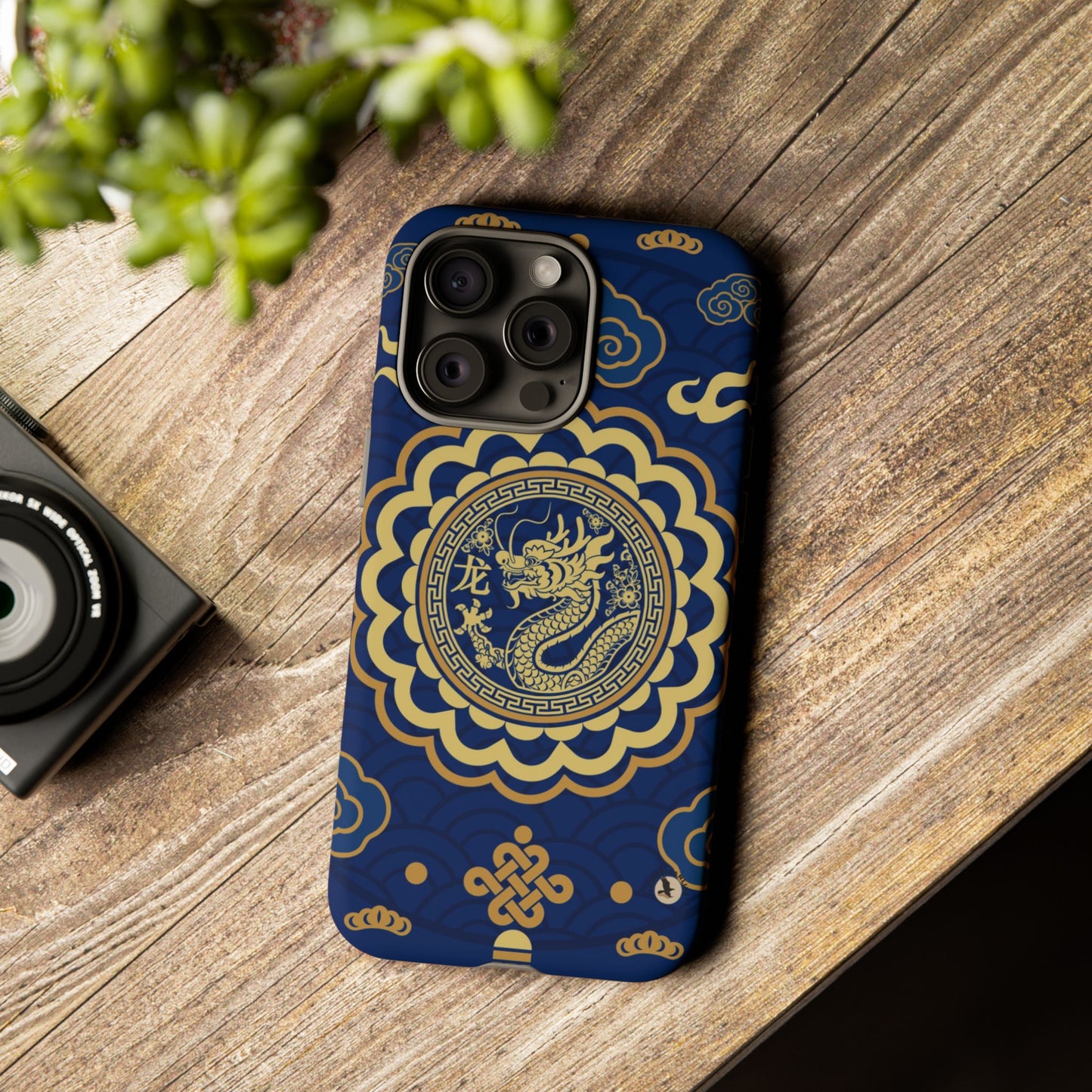Year of the Dragon - Blue and Gold Dragon Phone Case