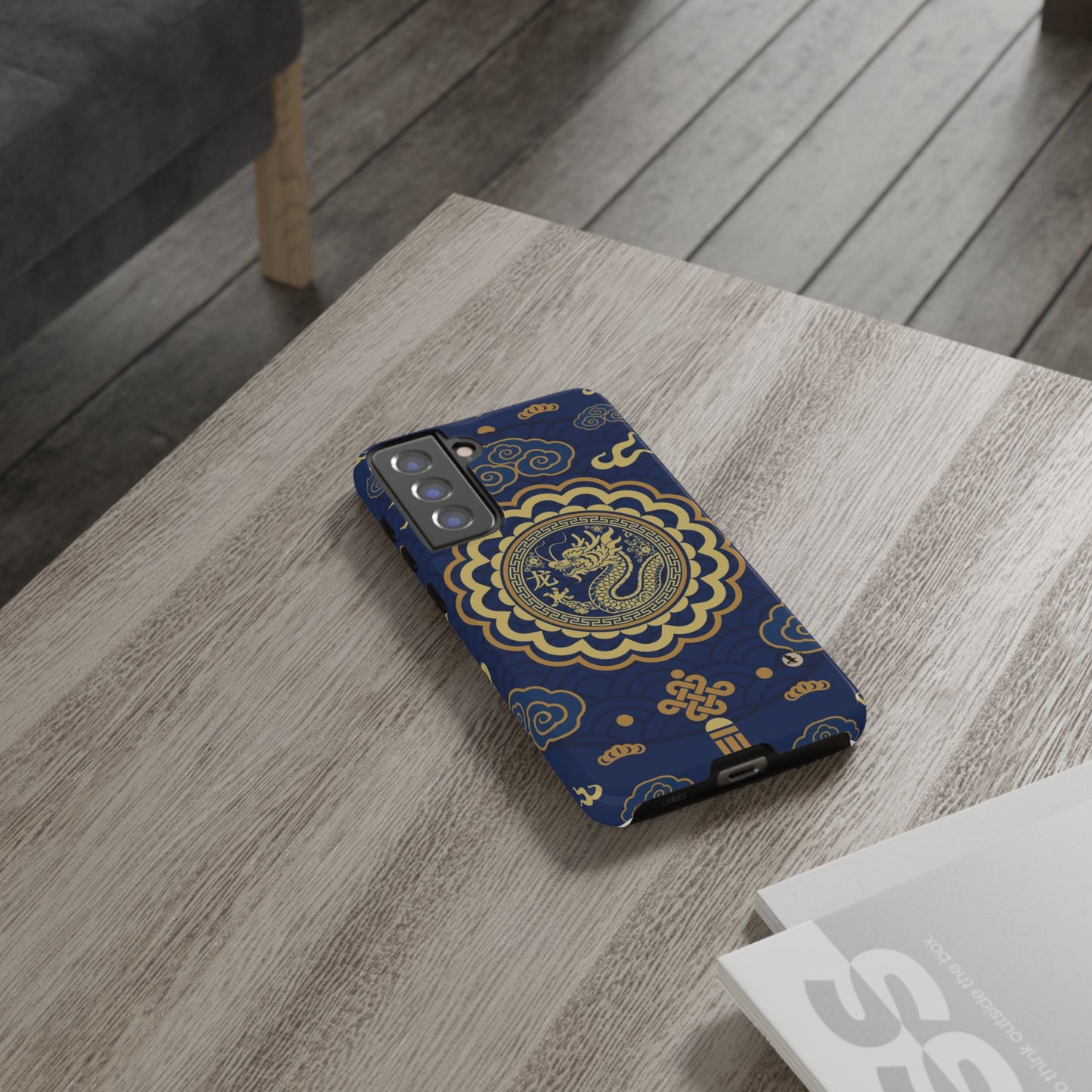 Year of the Dragon - Blue and Gold Dragon Phone Case