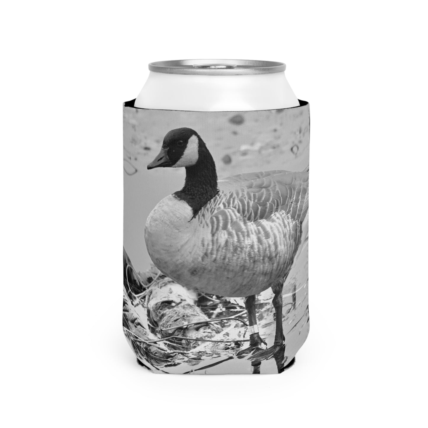 Banded Canadian Goose Can Cooler Sleeve