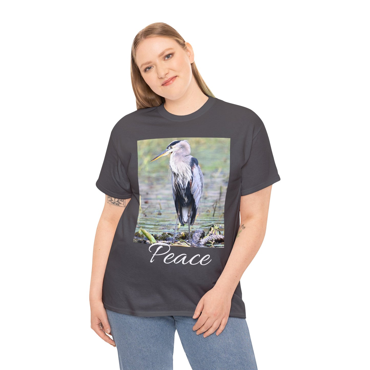 Blue Heron the Symbol of Peace T-shirt - Perfect Gift for Bird or Nature Lovers