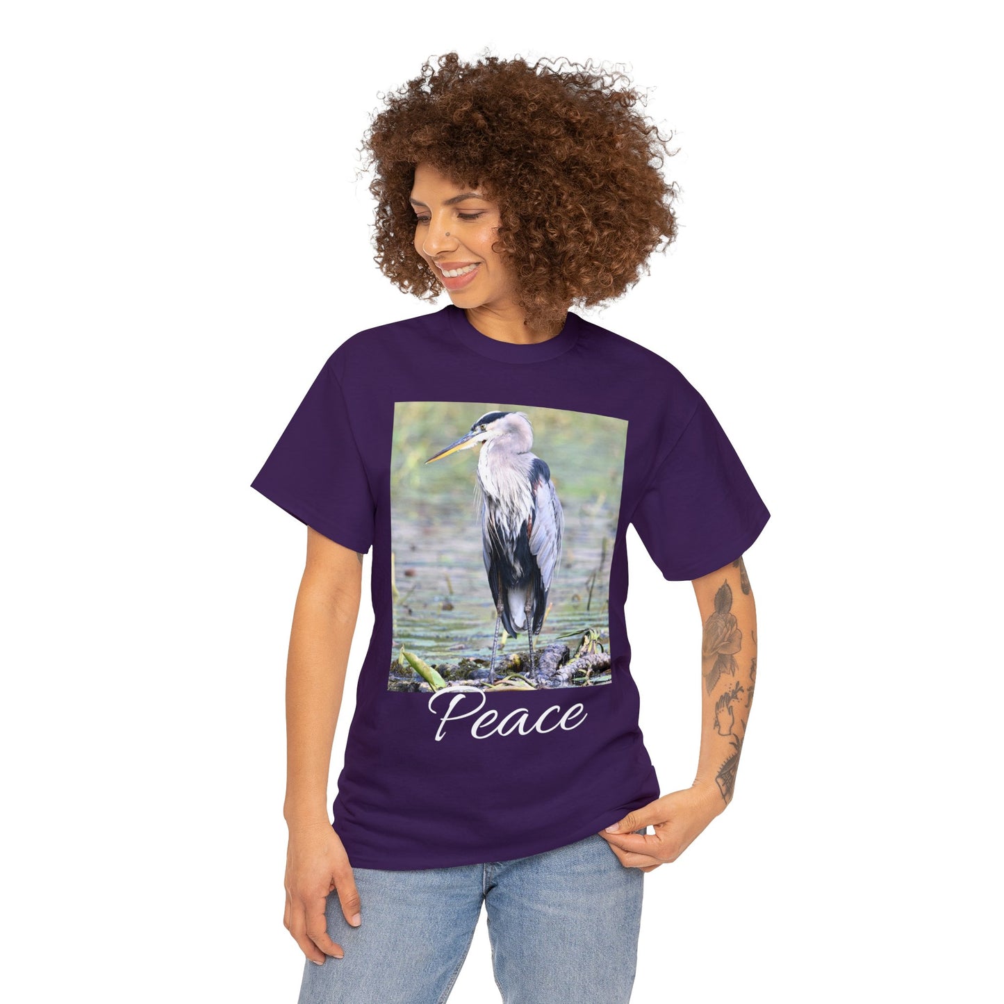 Blue Heron the Symbol of Peace T-shirt - Perfect Gift for Bird or Nature Lovers
