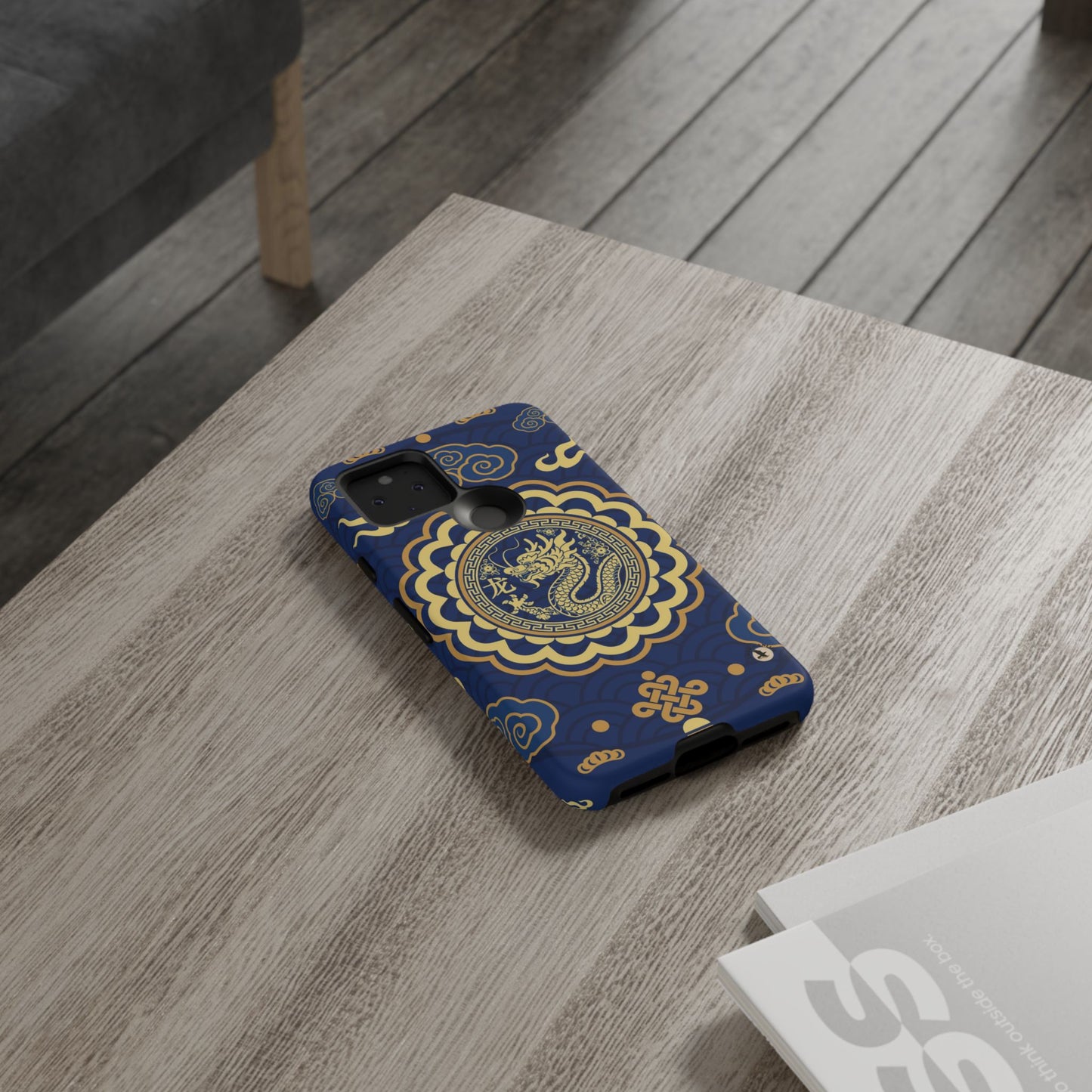 Year of the Dragon - Blue and Gold Dragon Phone Case