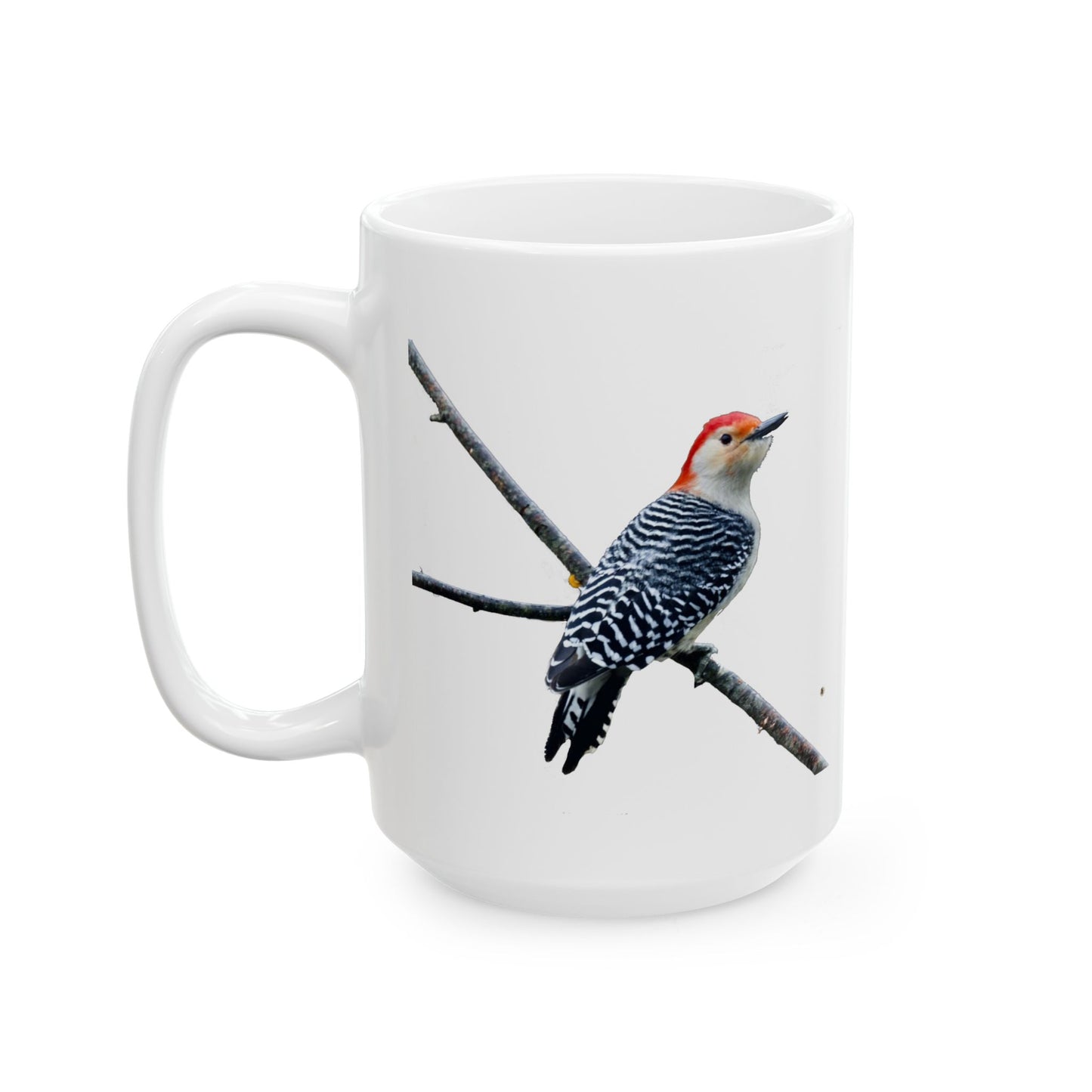 Ceramic Mug - Redheaded Woodpecker Birdwatching Gift for Bird Lovers and Birders