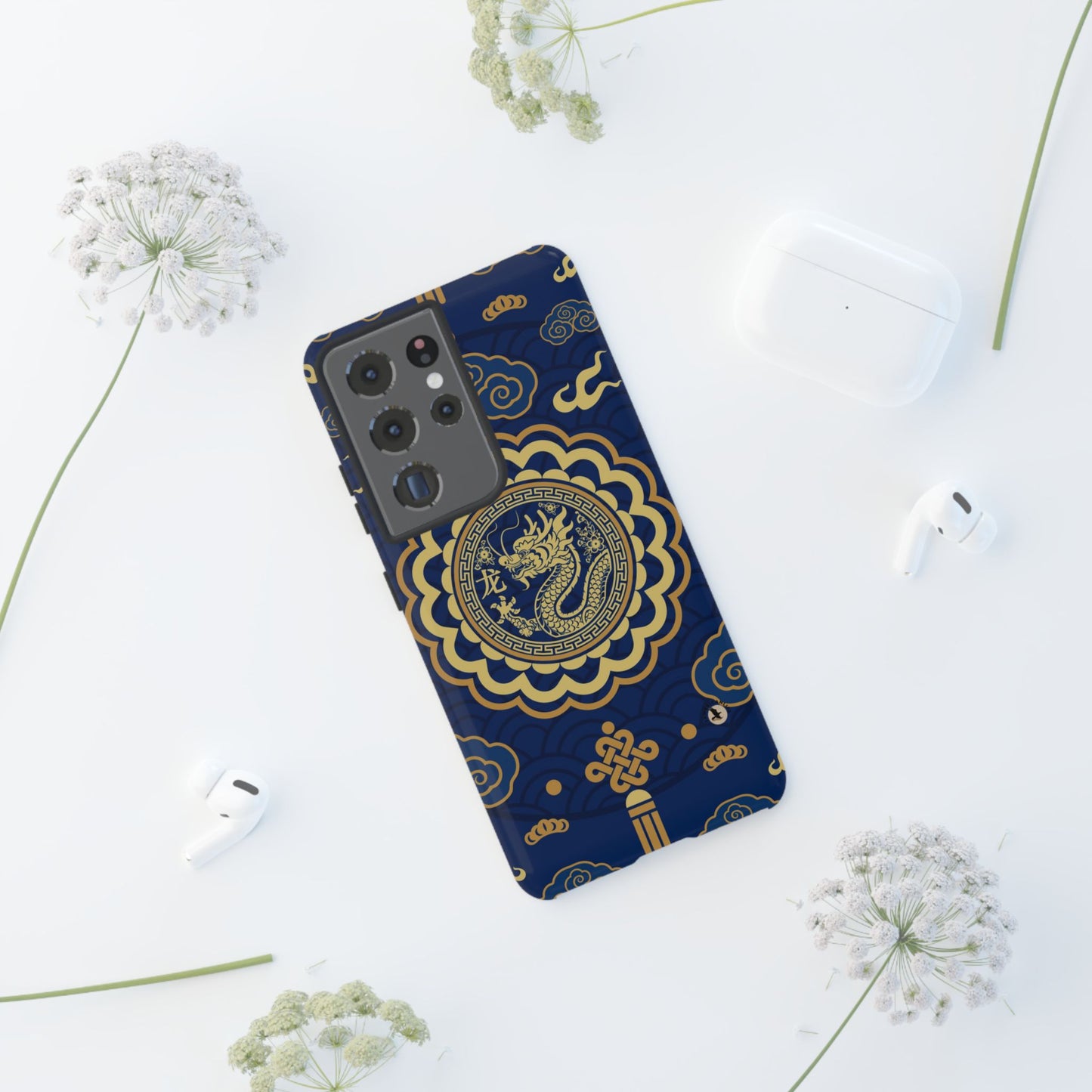 Year of the Dragon - Blue and Gold Dragon Phone Case