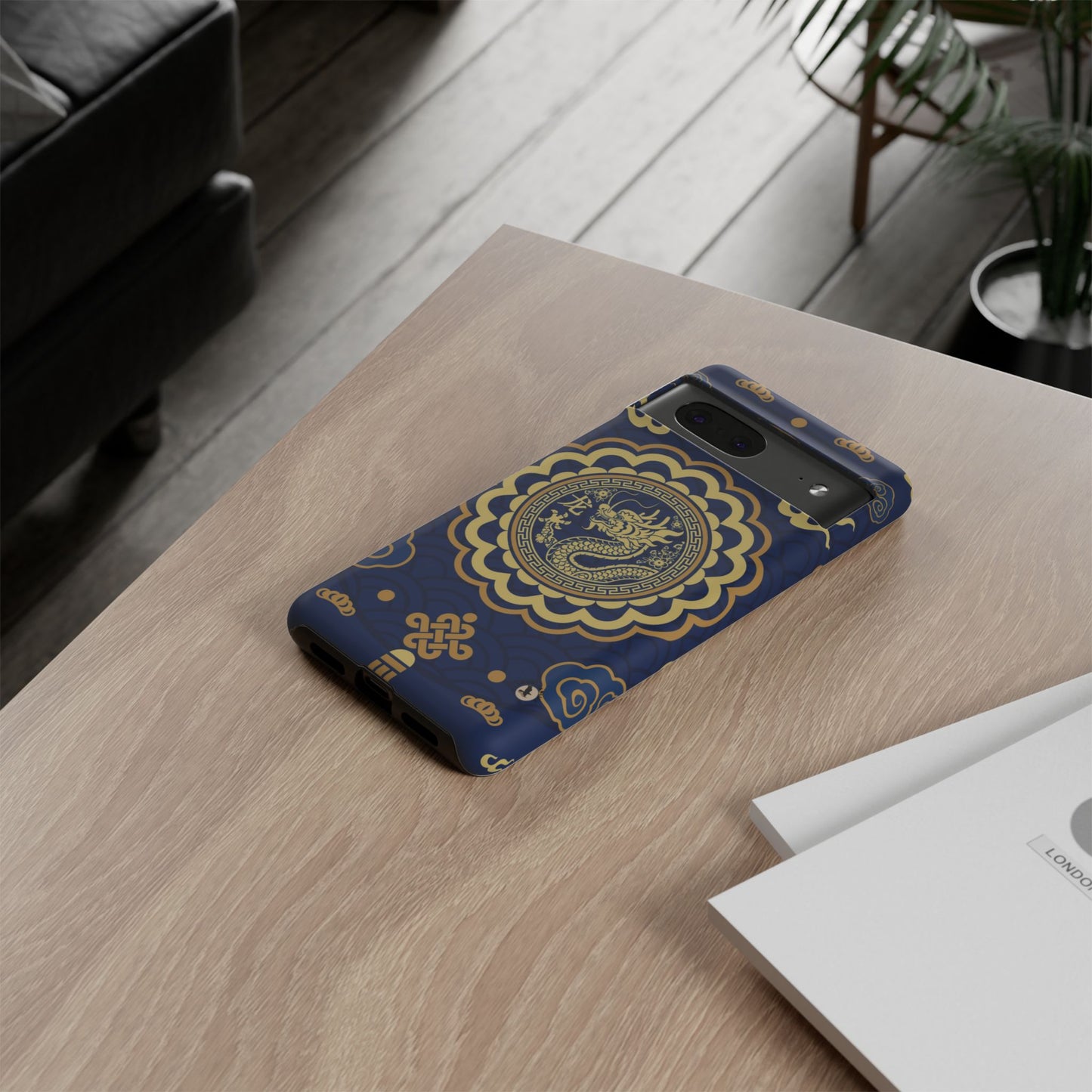Year of the Dragon - Blue and Gold Dragon Phone Case