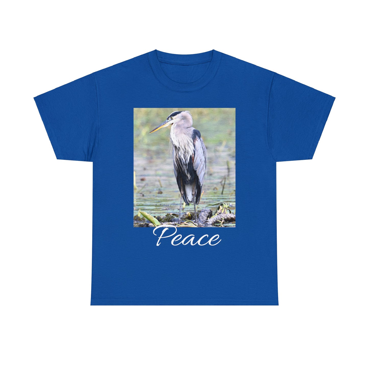 Blue Heron the Symbol of Peace T-shirt - Perfect Gift for Bird or Nature Lovers
