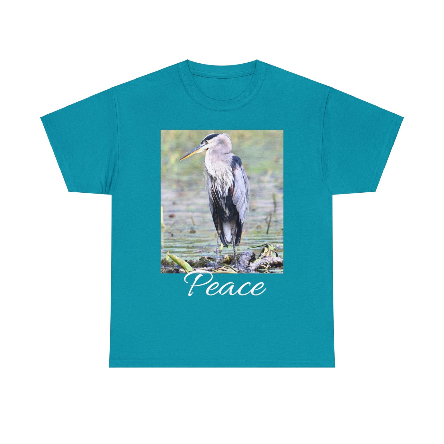 Blue Heron the Symbol of Peace T-shirt - Perfect Gift for Bird or Nature Lovers