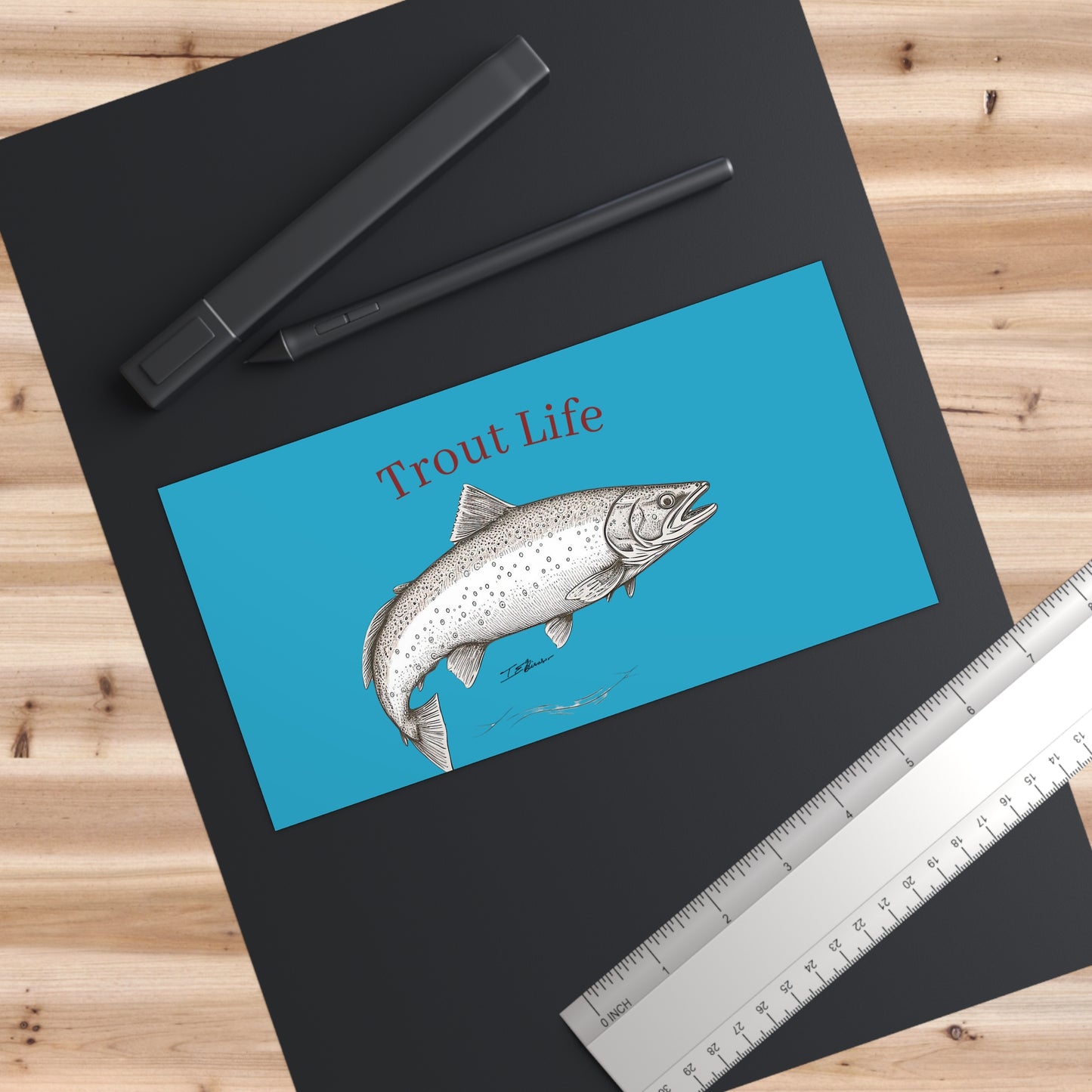 Trout Life Bumper Sticker