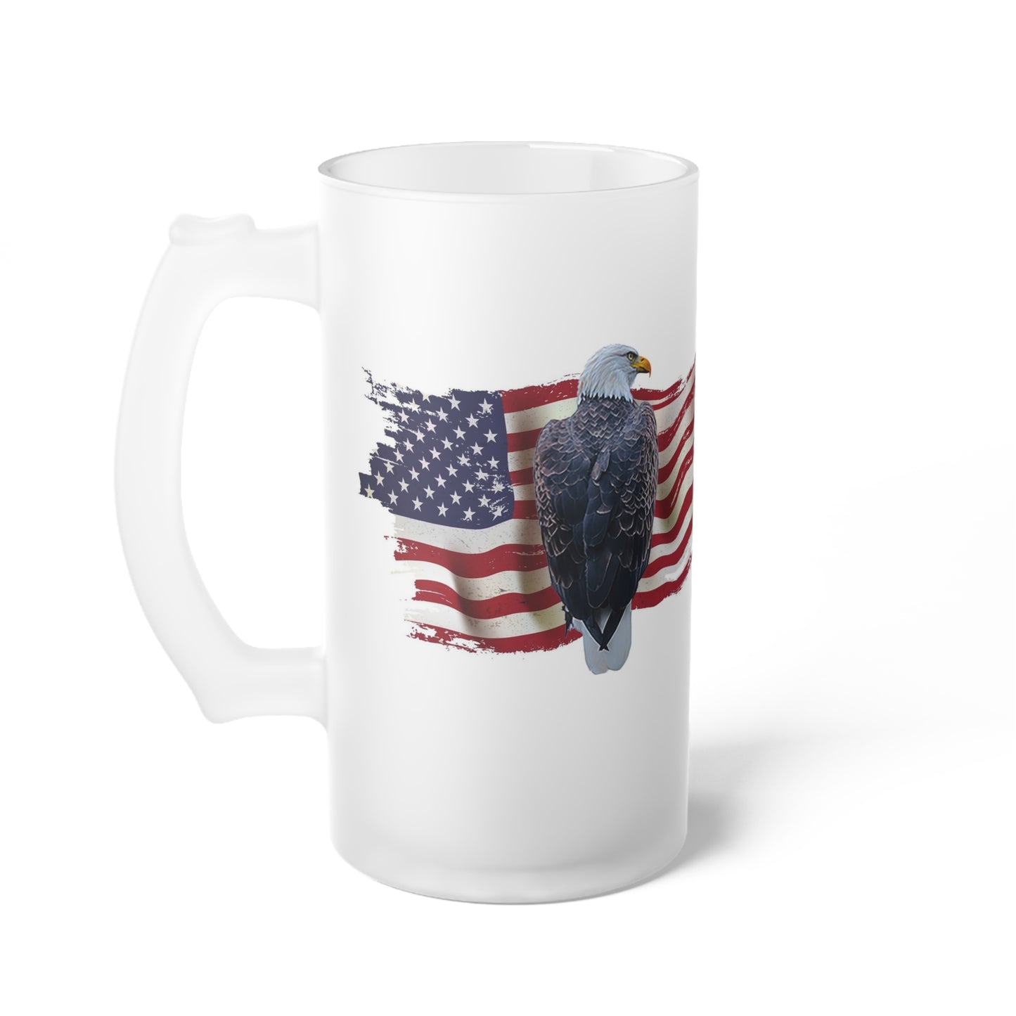 American Frosted Glass Beer Mug