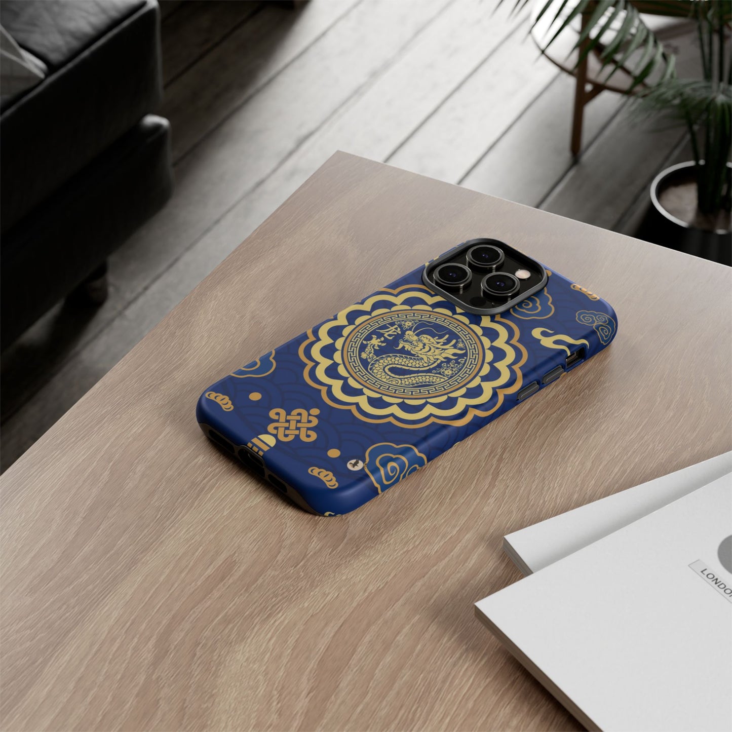 Year of the Dragon - Blue and Gold Dragon Phone Case