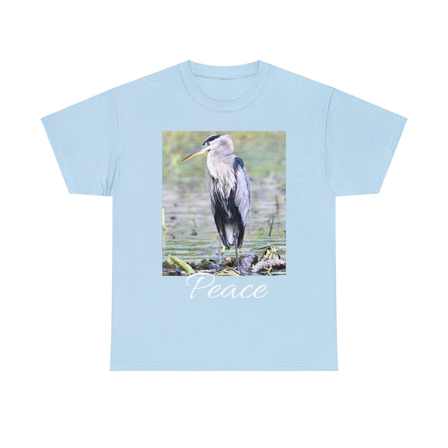 Blue Heron the Symbol of Peace T-shirt - Perfect Gift for Bird or Nature Lovers
